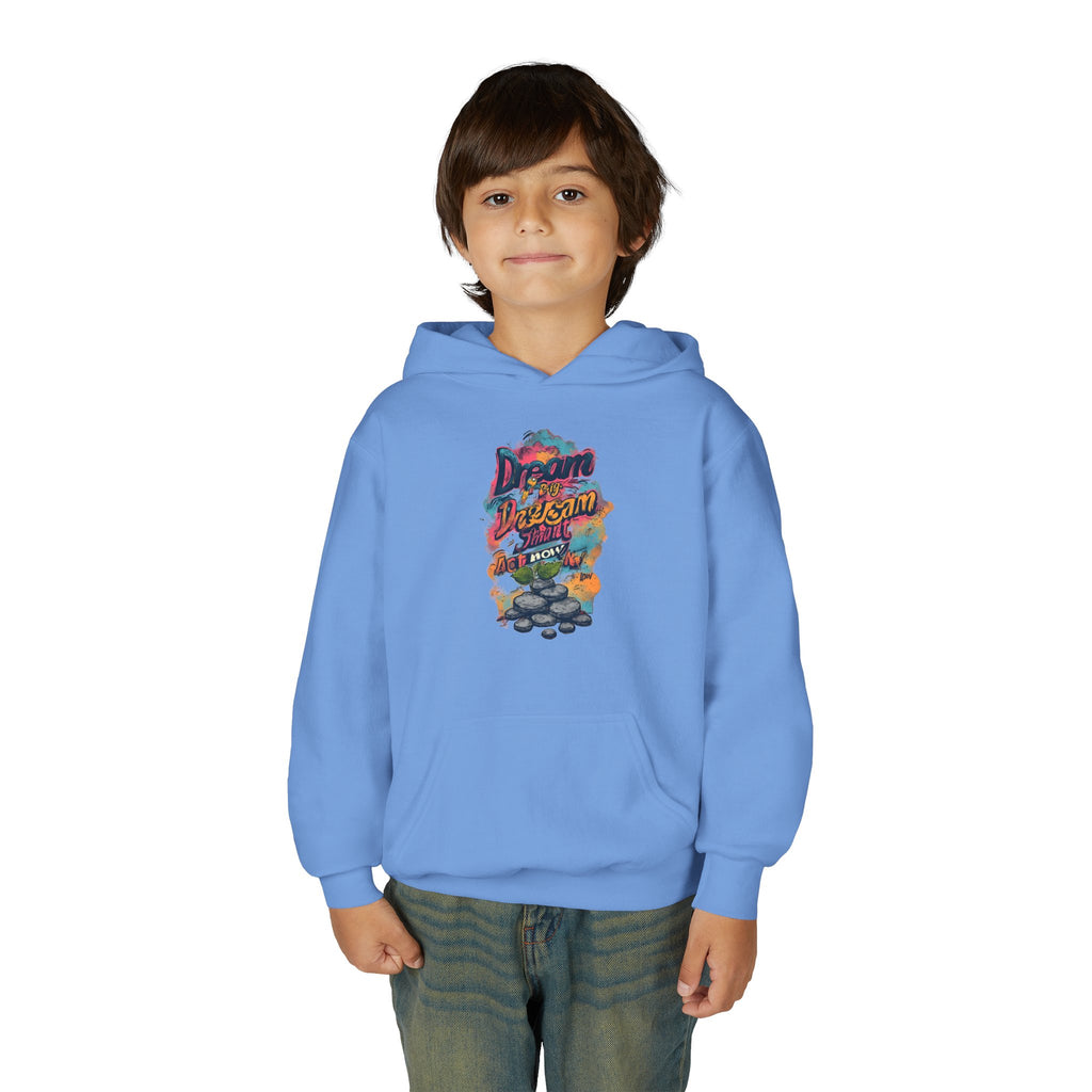 Dream Chasin' Youth Hoodie — Colorful Motivational Graphic Hoodie