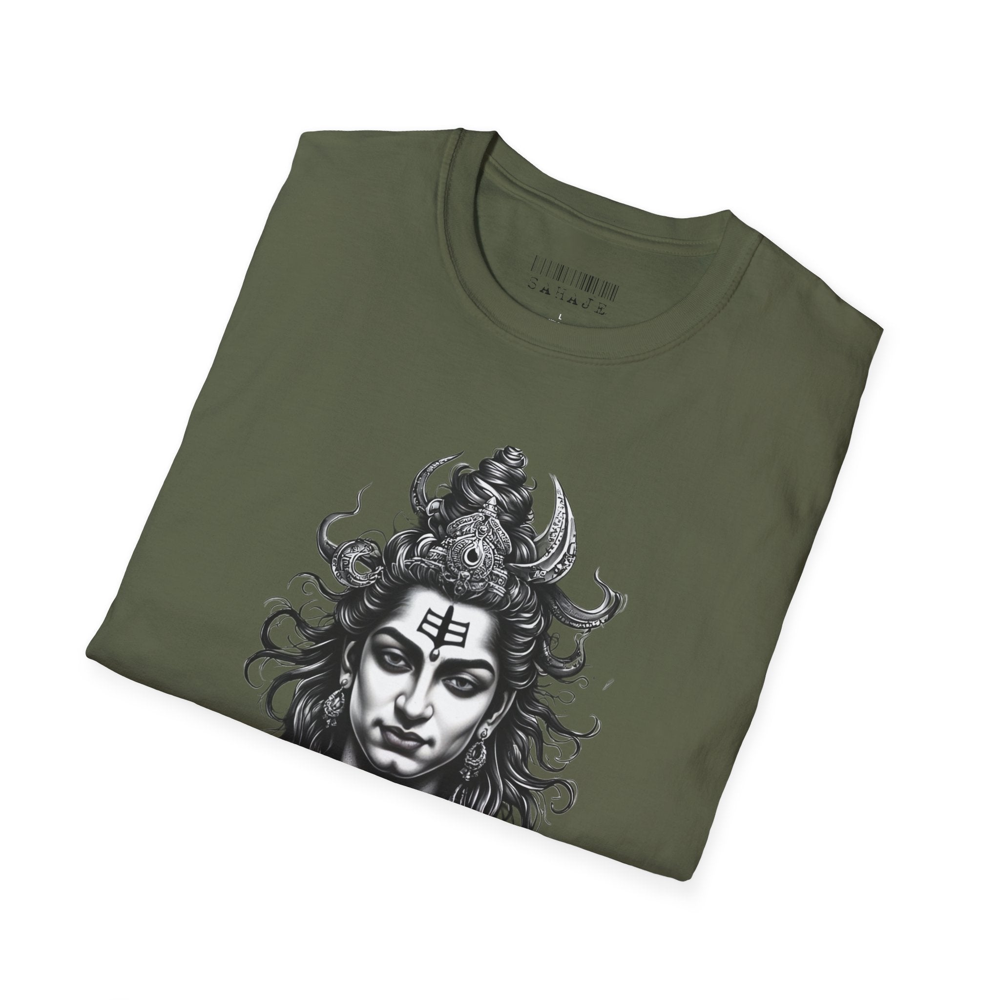 Shiva Portrait T-Shirt – Detailed Hindu Deity Graphic Tee