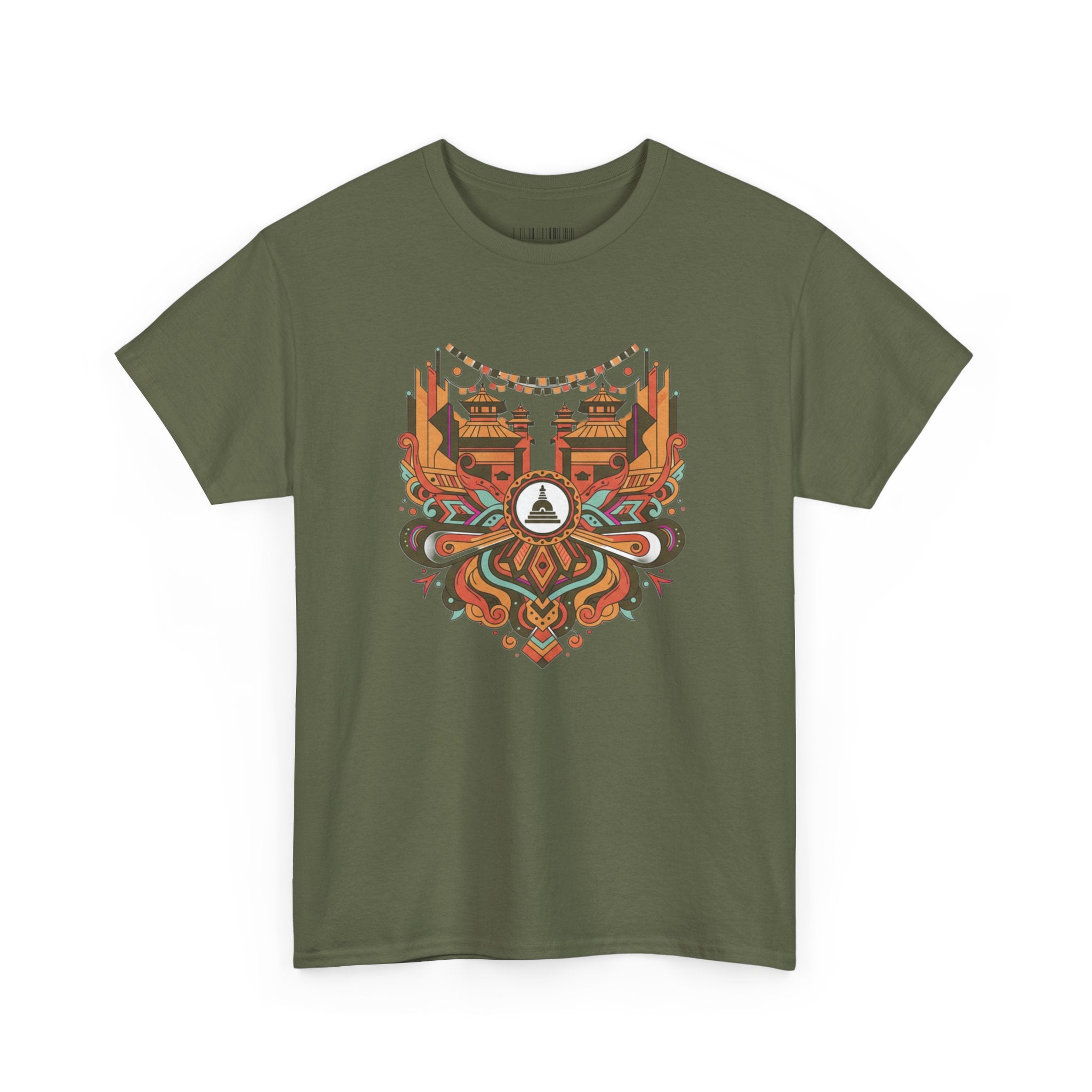 Mandala Cityscape Tee — Boho Urban Art Graphic T-Shirt