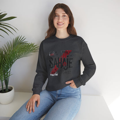 Sahaje Graphic Crewneck Sweatshirt – Streetwear Logo Pullover