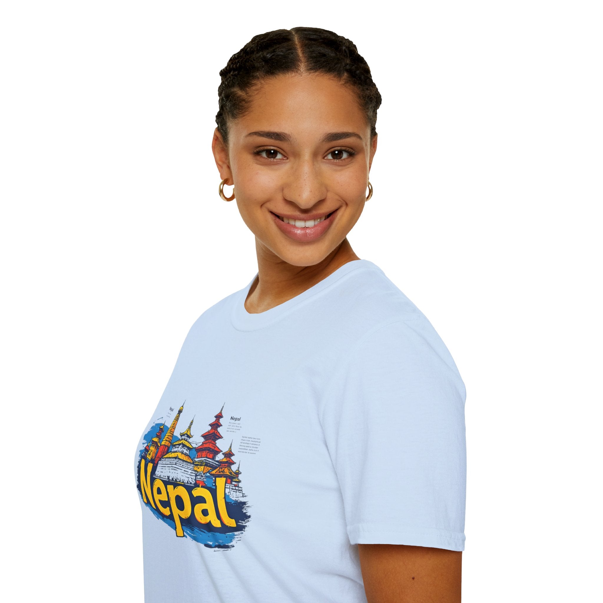 Nepal Temple Skyline T-Shirt – Nepali Cultural Heritage Graphic Tee, Travel & Spiritual Design