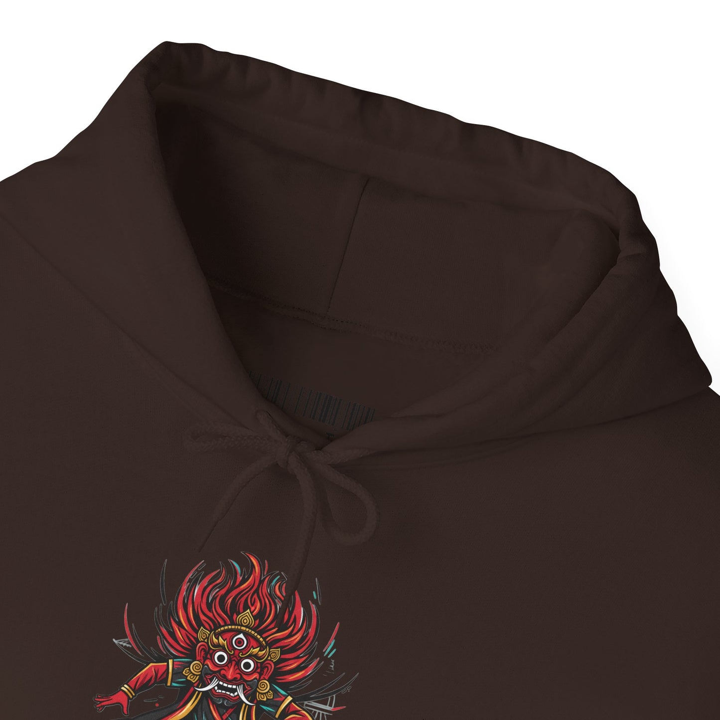 Demonic Oni Mask Hoodie — Japanese Demon Illustration Sweatshirt