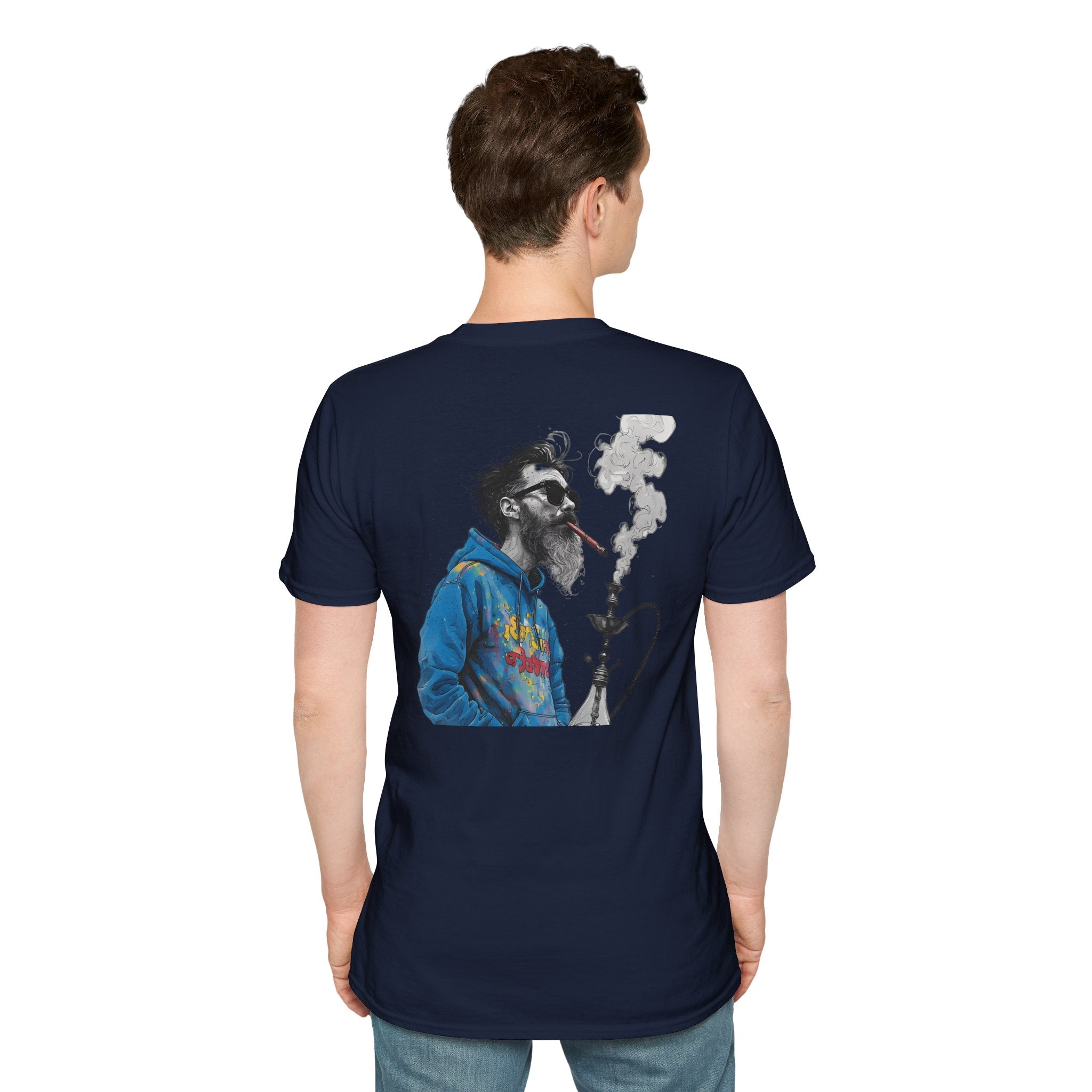 Hookah Beard Graphic T-Shirt — Chill Vape Lounge Vibe
