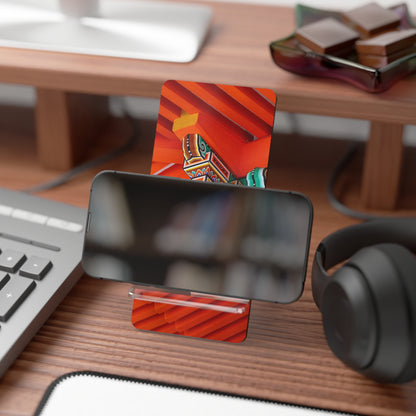 Colorful Smartphone Display Stand, Decorative Phone Holder, Tabletop Stand, Gift for Tech Lovers, Home Office Decor, Functional Artwork