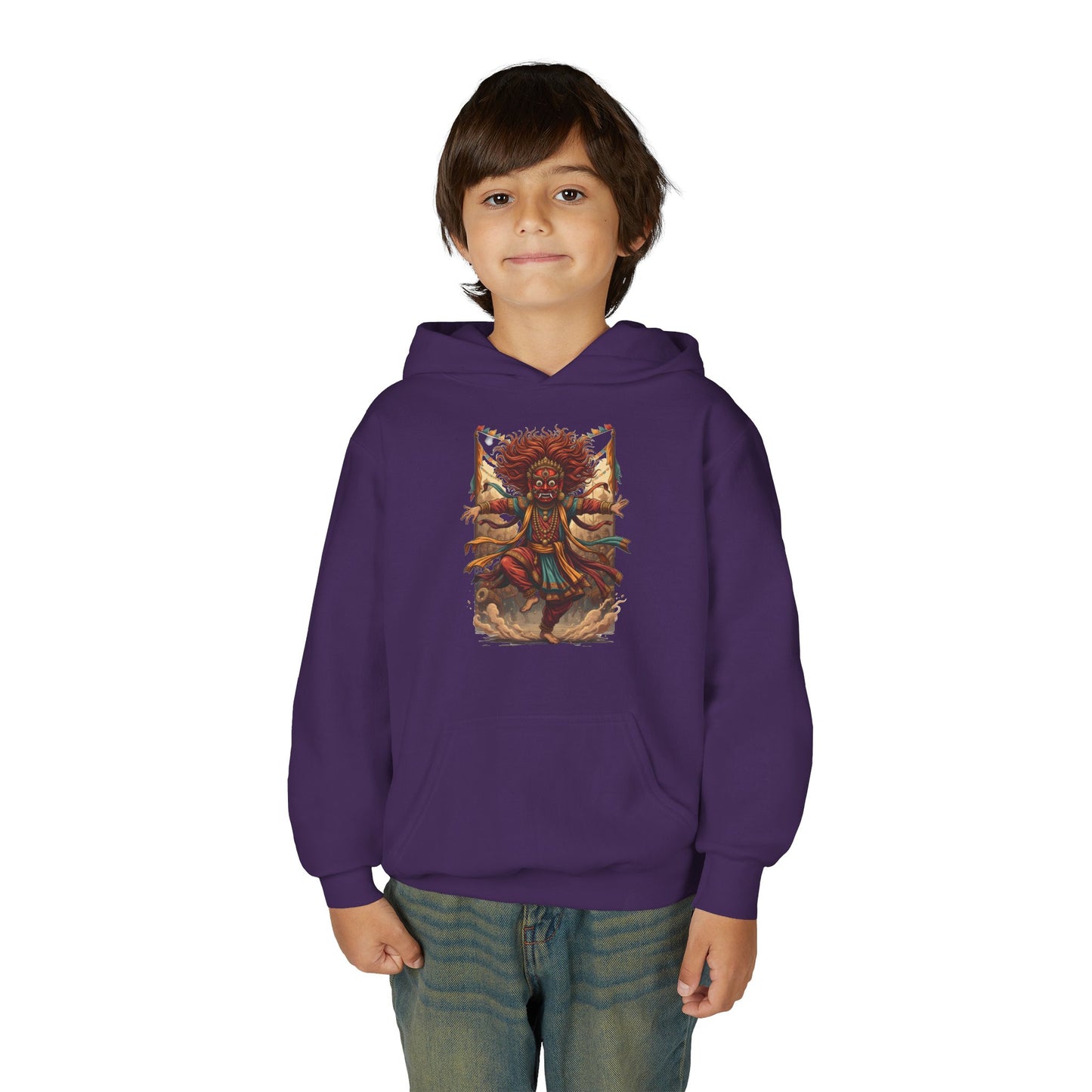 Youth Hoodie — Tribal Sun Dancer Graphic Kids Sweatshirt