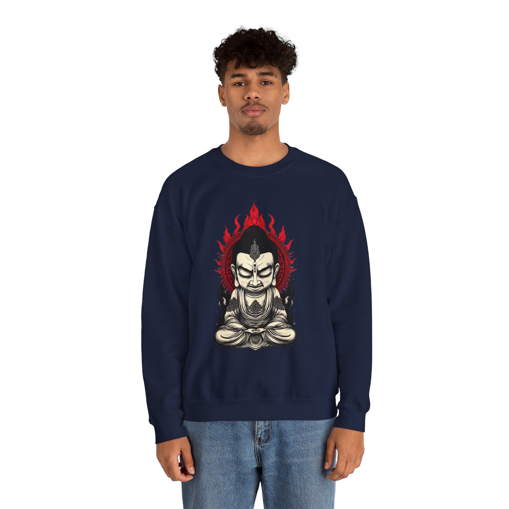 Buddha Flame Crewneck Sweatshirt