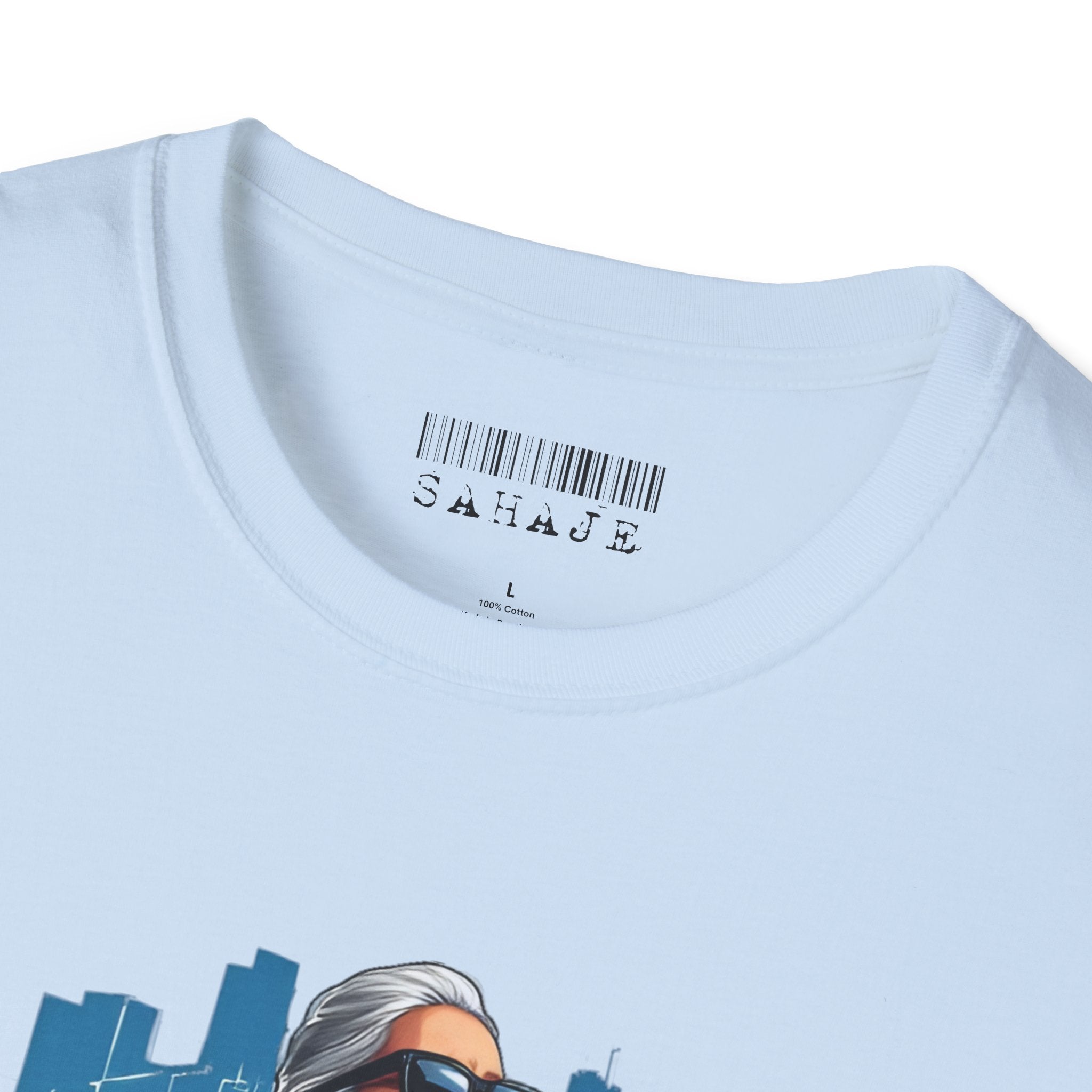 Newa Maicha Riding Scooter T-Shirt – Newari Woman in New York Graphic Tee, Cultural & Urban Design