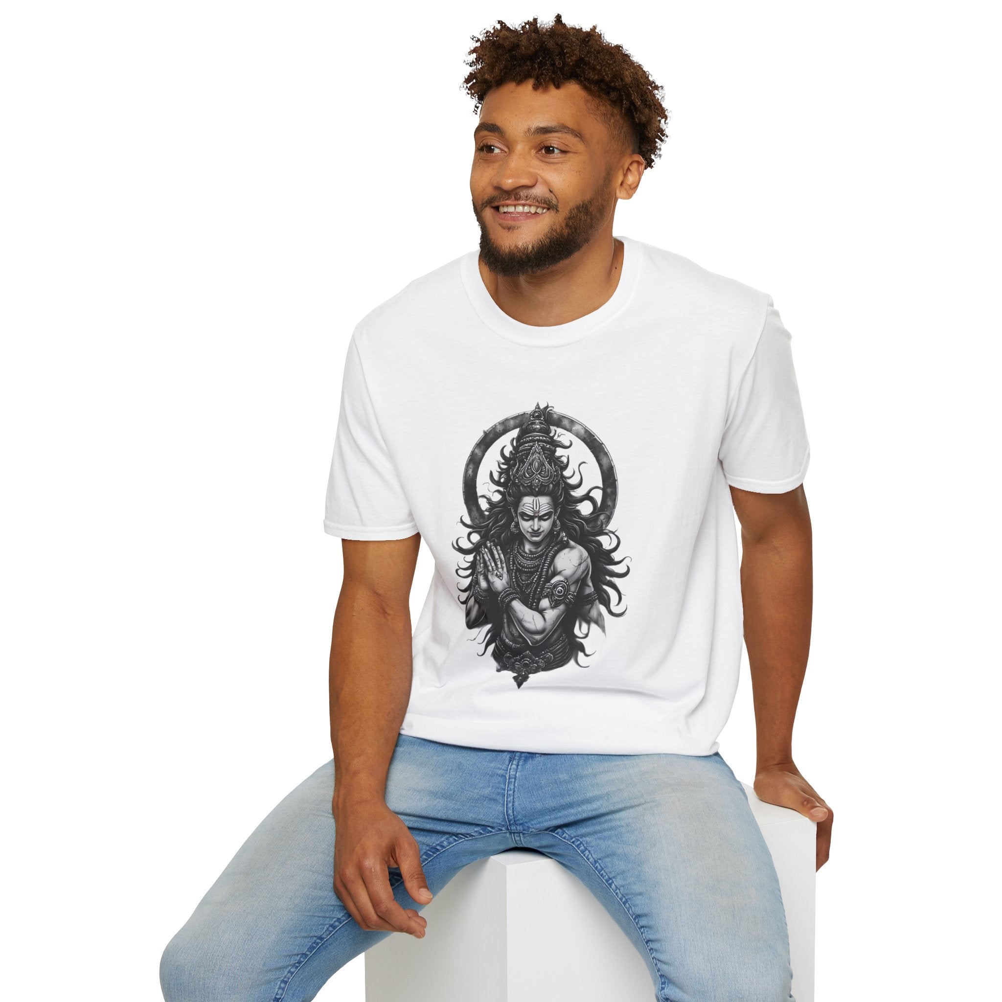 Shiva Portrait T‑Shirt – Intricate Hindu Deity Art Tee