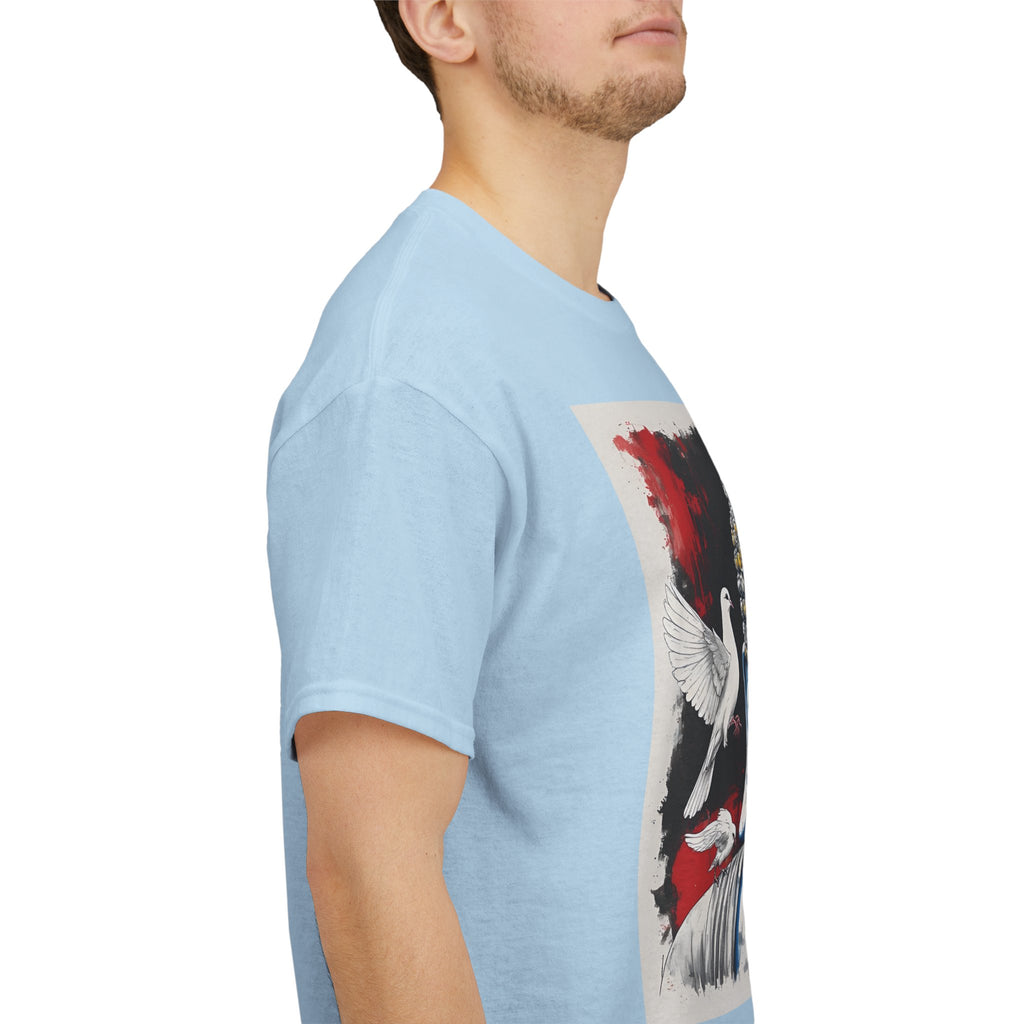 Buddha Peace Tee — Colorful Buddha & Doves Graphic T-Shirt