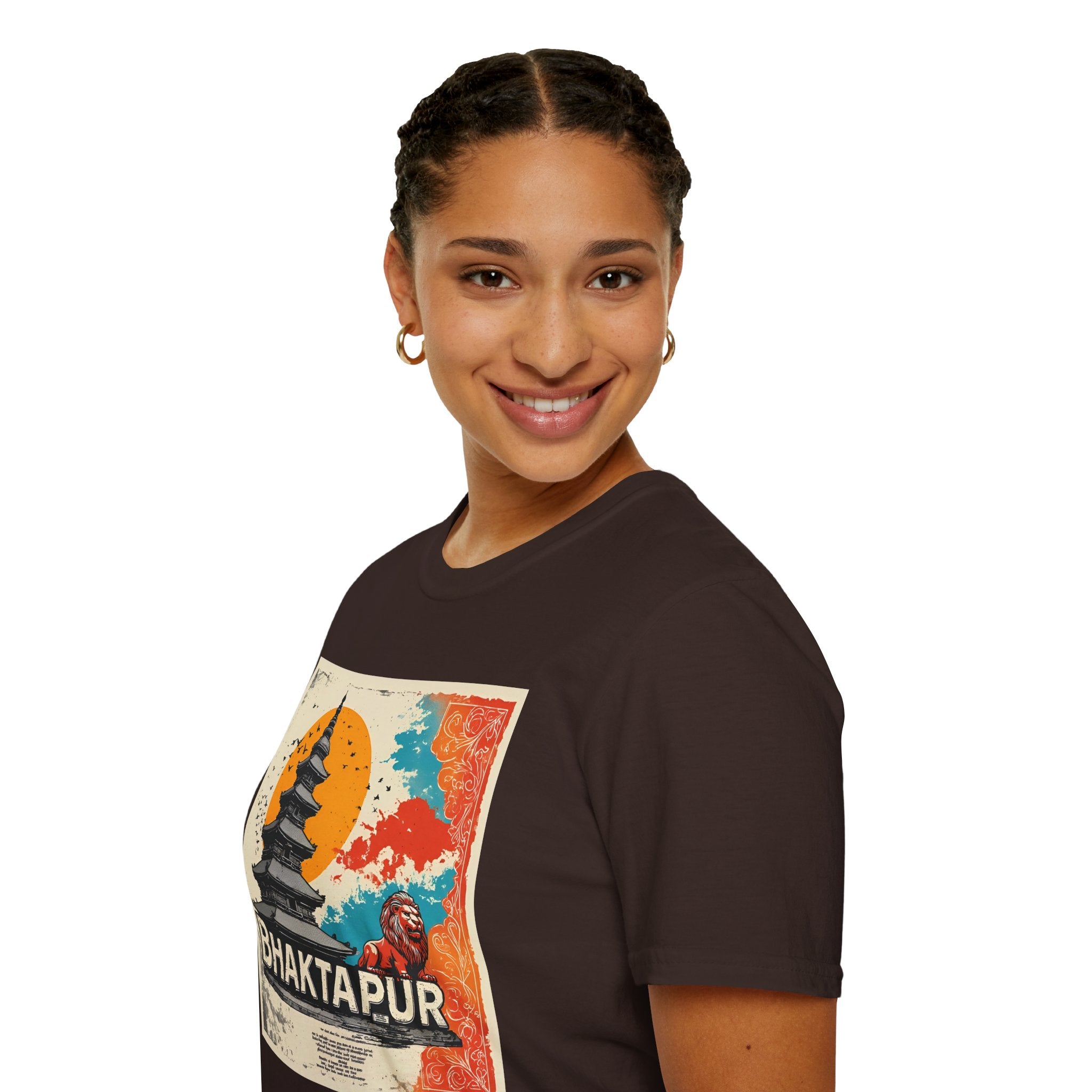 Bhaktapur Vintage Travel T-Shirt – Nepal Pagoda Graphic Tee