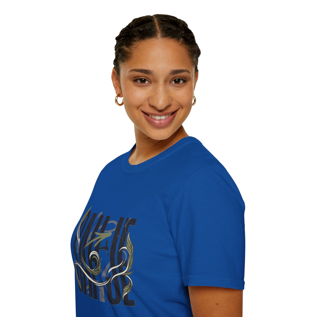Saurus Graphic T-Shirt — Retro Block Lettering with Snake Illustration