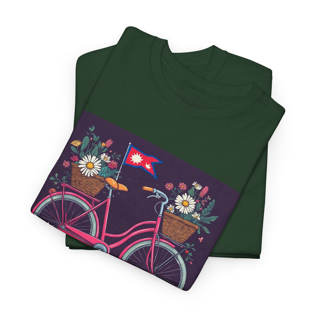 Sahaje Floral Bicycle T‑Shirt