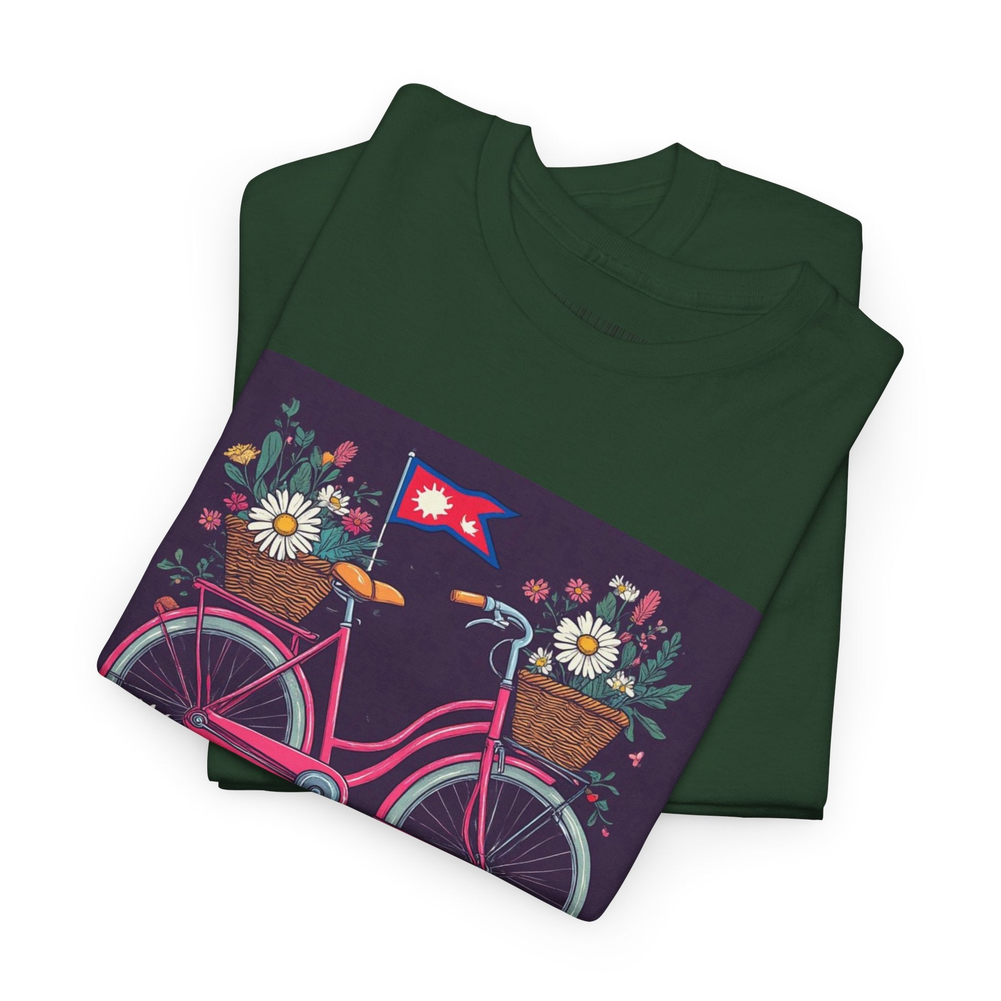Sahaje Floral Bicycle T‑Shirt