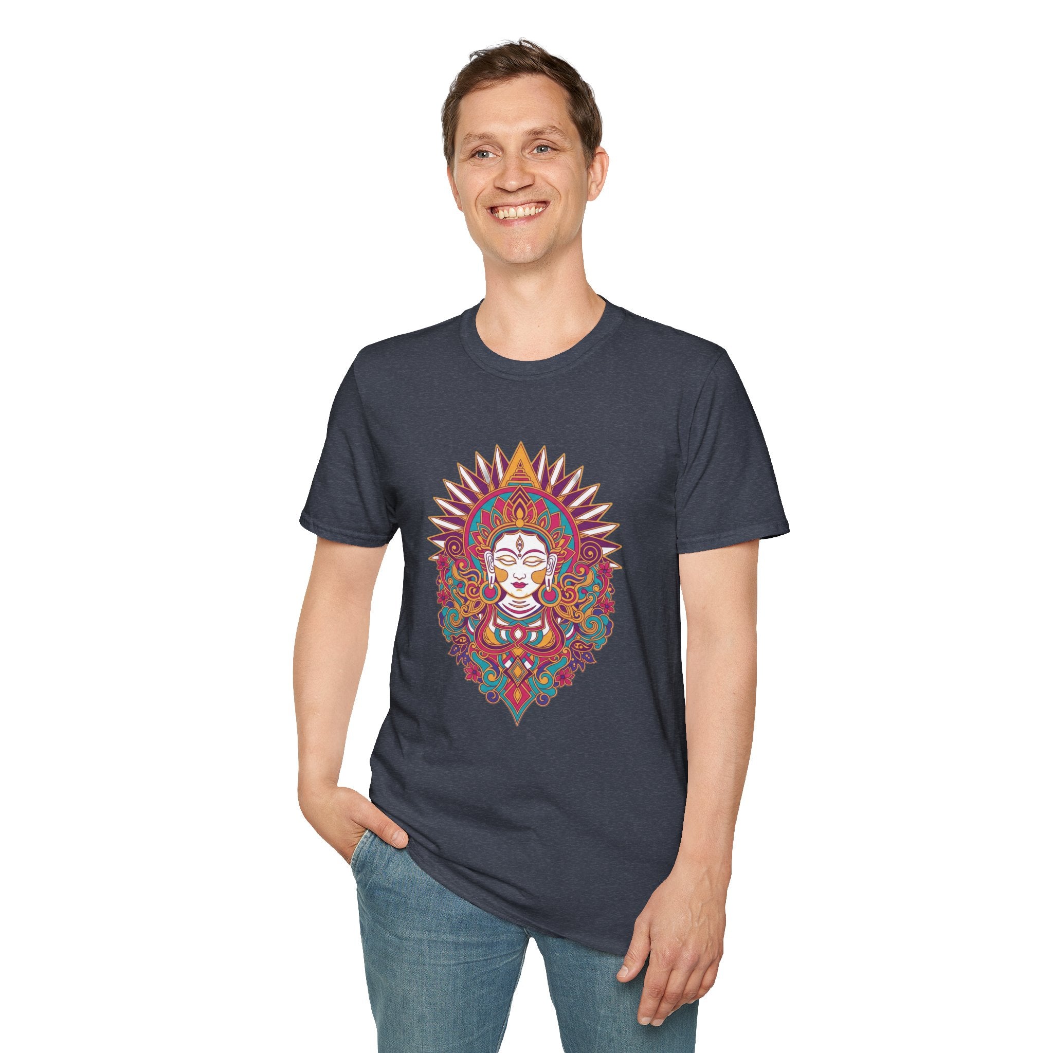Mystic Goddess Mandala T-Shirt — Colorful Boho Spiritual Tee