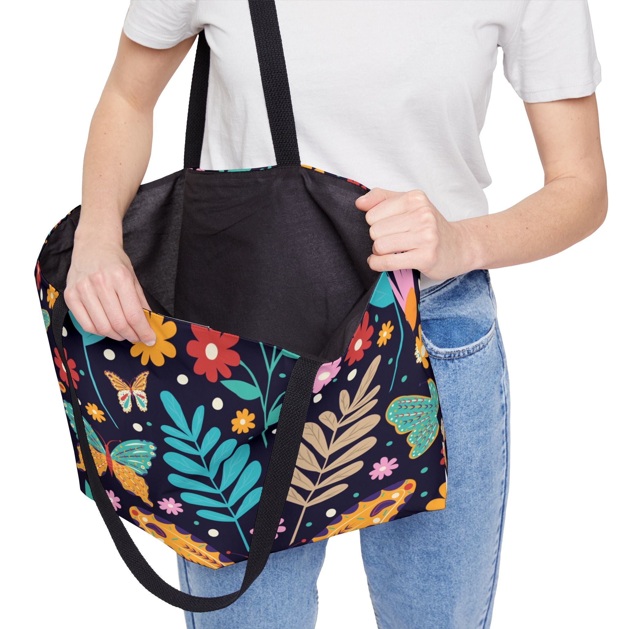 Colorful Butterfly Weekender Tote Bag | Floral Travel Bag, Beach Tote, Gym Bag, Overnight Bag, Gift for Her