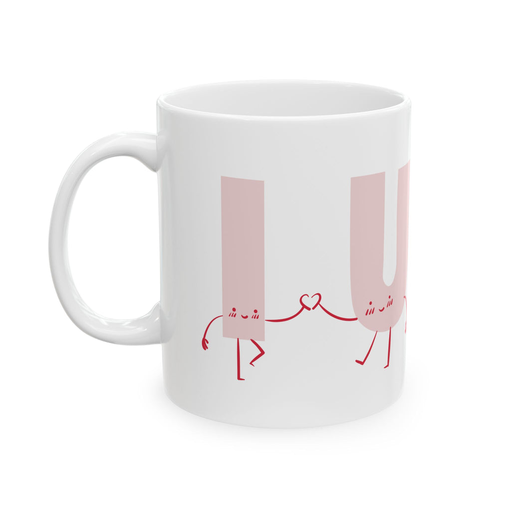 Cute Letter U Ceramic Mug - Fun Gift for Kids, Personalized Coffee Cup, Playful Drinkware, Birthday Present, Home Decor
