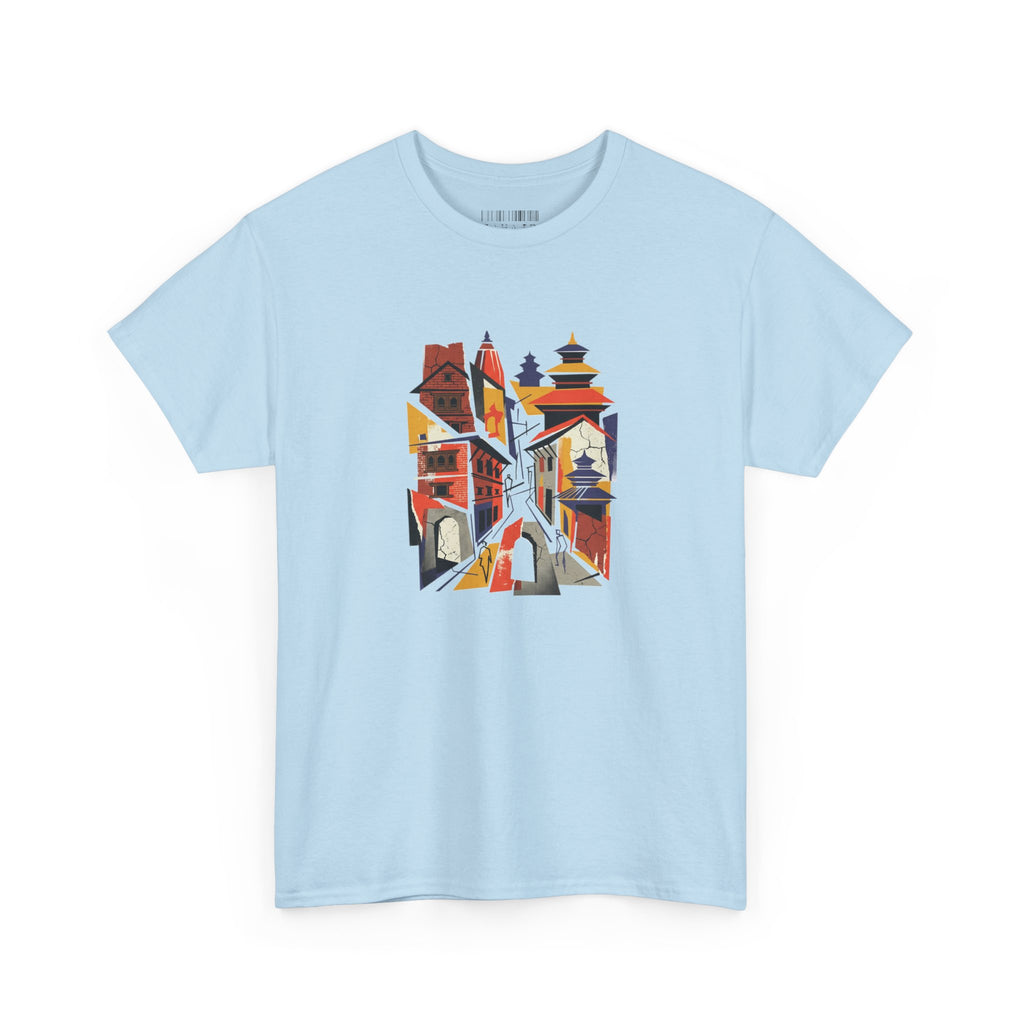 Cityscape Abstract Tee — Colorful Urban Architecture Graphic T‑Shirt