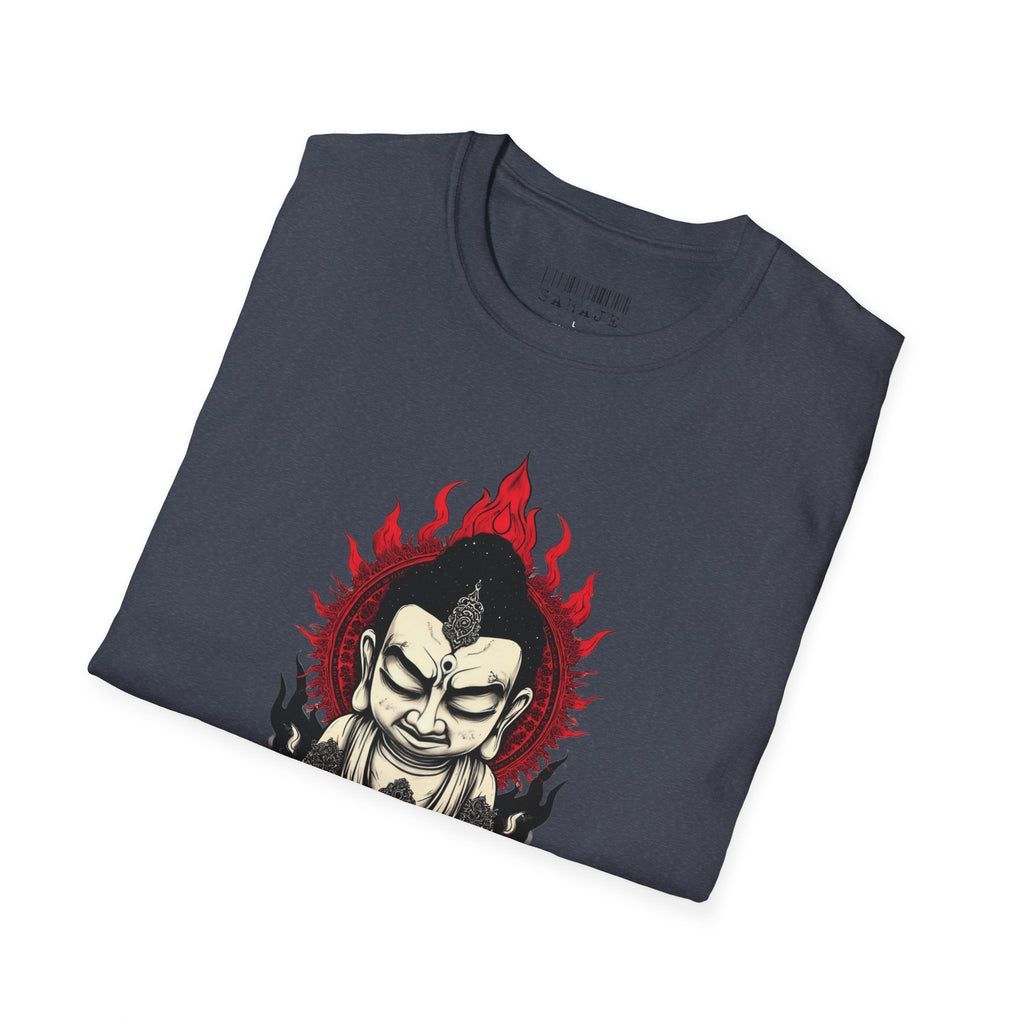 Buddha Flame T-Shirt — Meditative Buddha Graphic Tee