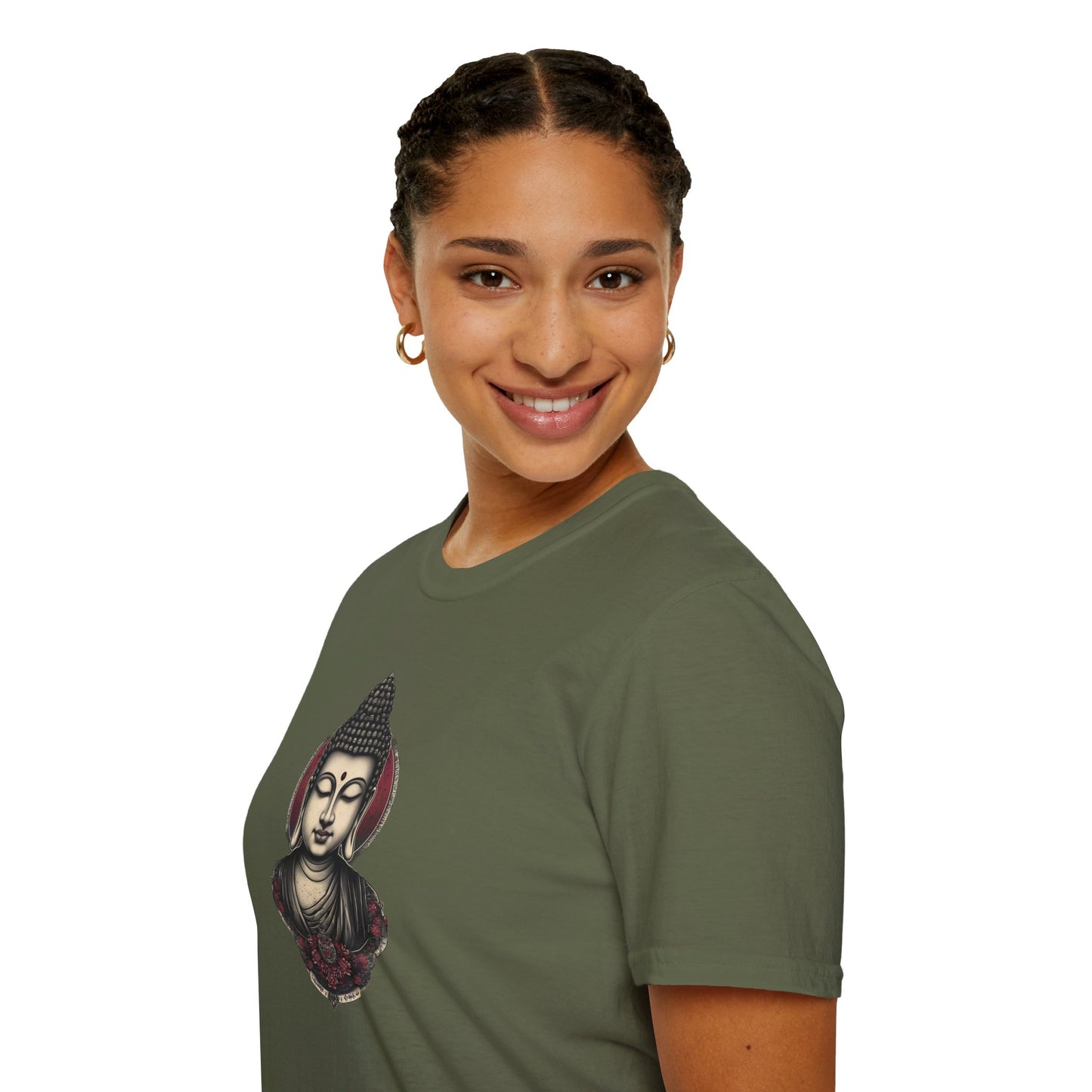 Buddha Portrait Tee — Zen Meditation Graphic T-Shirt