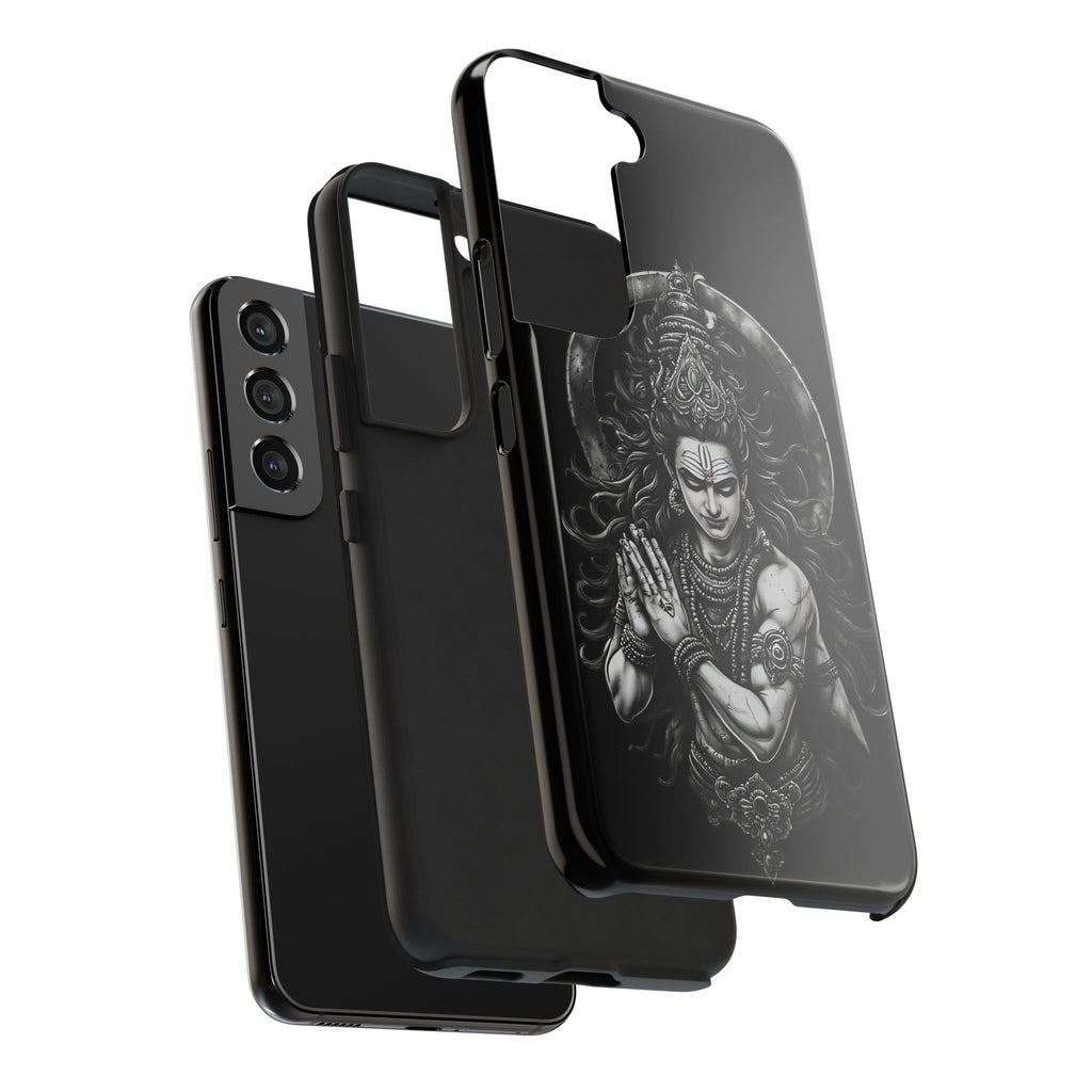 Shiva Tough Phone Case — Black Protective Hindu Deity Design