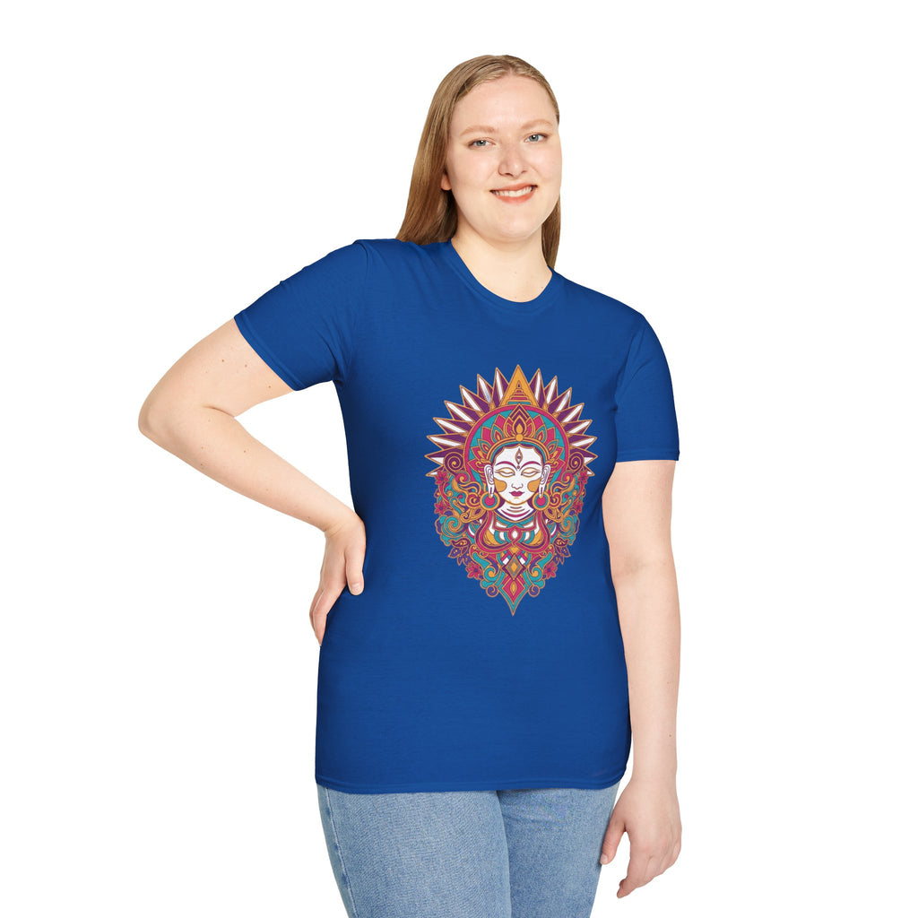 Mandala Goddess T-Shirt — Colorful Floral Spiritual Tee