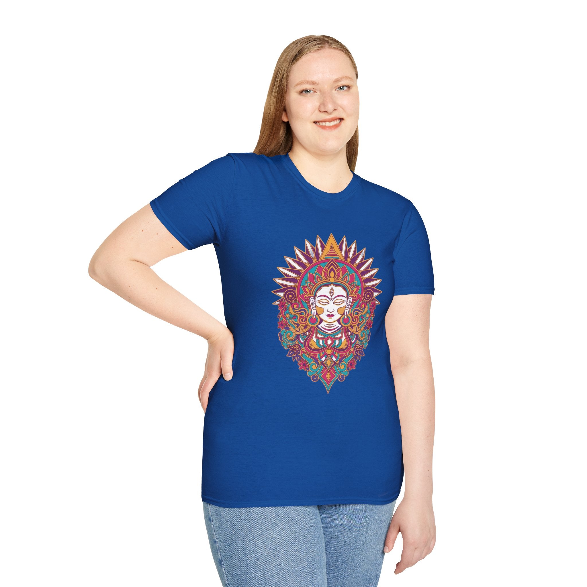 Mandala Goddess T-Shirt — Colorful Floral Spiritual Tee