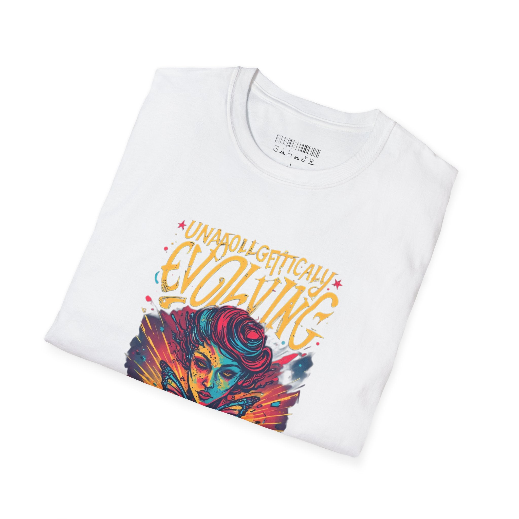 Evolving Butterfly Graphic T-Shirt — "Unapologetically Evolving" Vibrant Psychedelic Tee