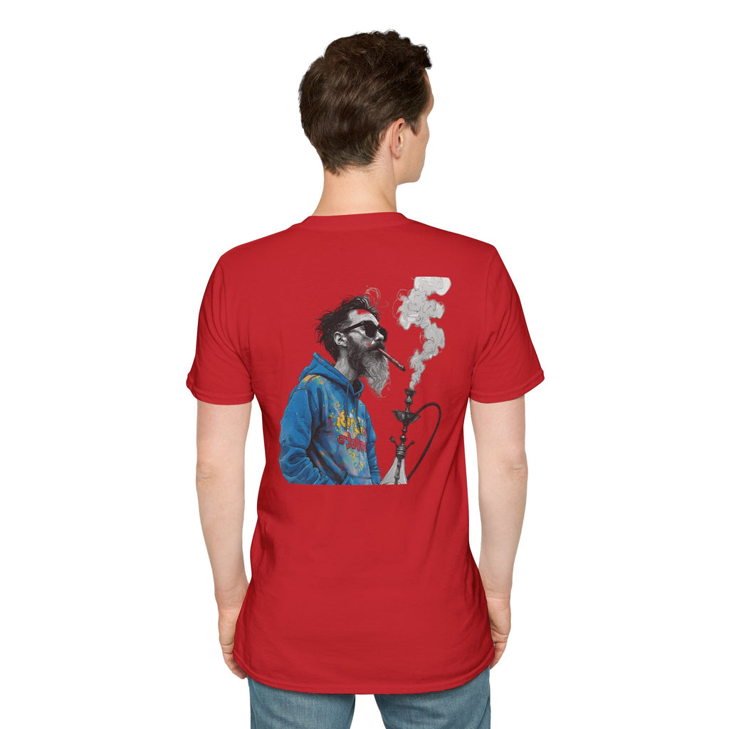 Hookah Beard Graphic T-Shirt — Chill Vape Lounge Vibe