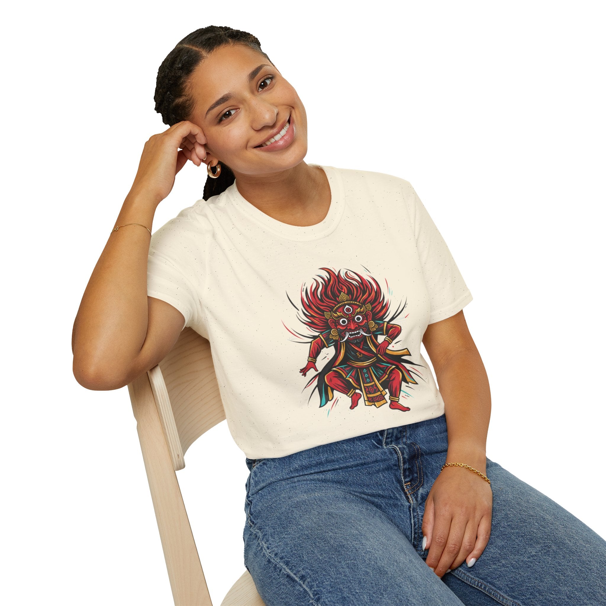 Balinese Barong Dance T-Shirt — Traditional Mythic Mask Graphic Tee