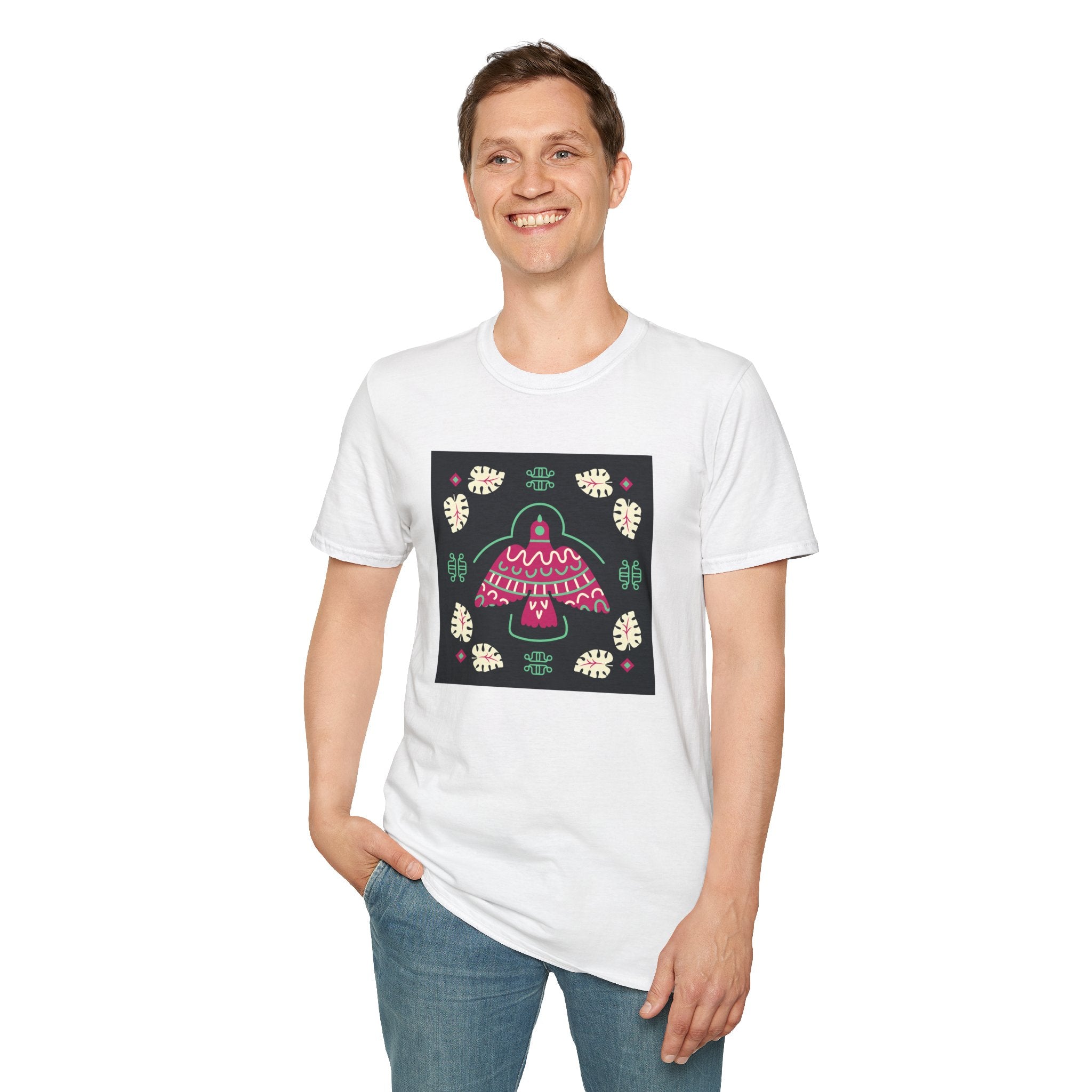 Mushroom Folk Art T-Shirt — Creepy Cute Pink Mushroom Design
