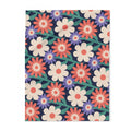 Floral Fleece Blanket — Retro Daisy Cozy Throw