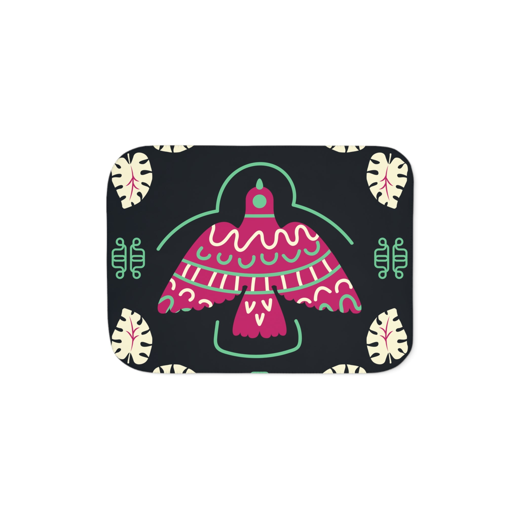 Tribal Thunderbird Sherpa Blanket — Two-Tone Plush Throw