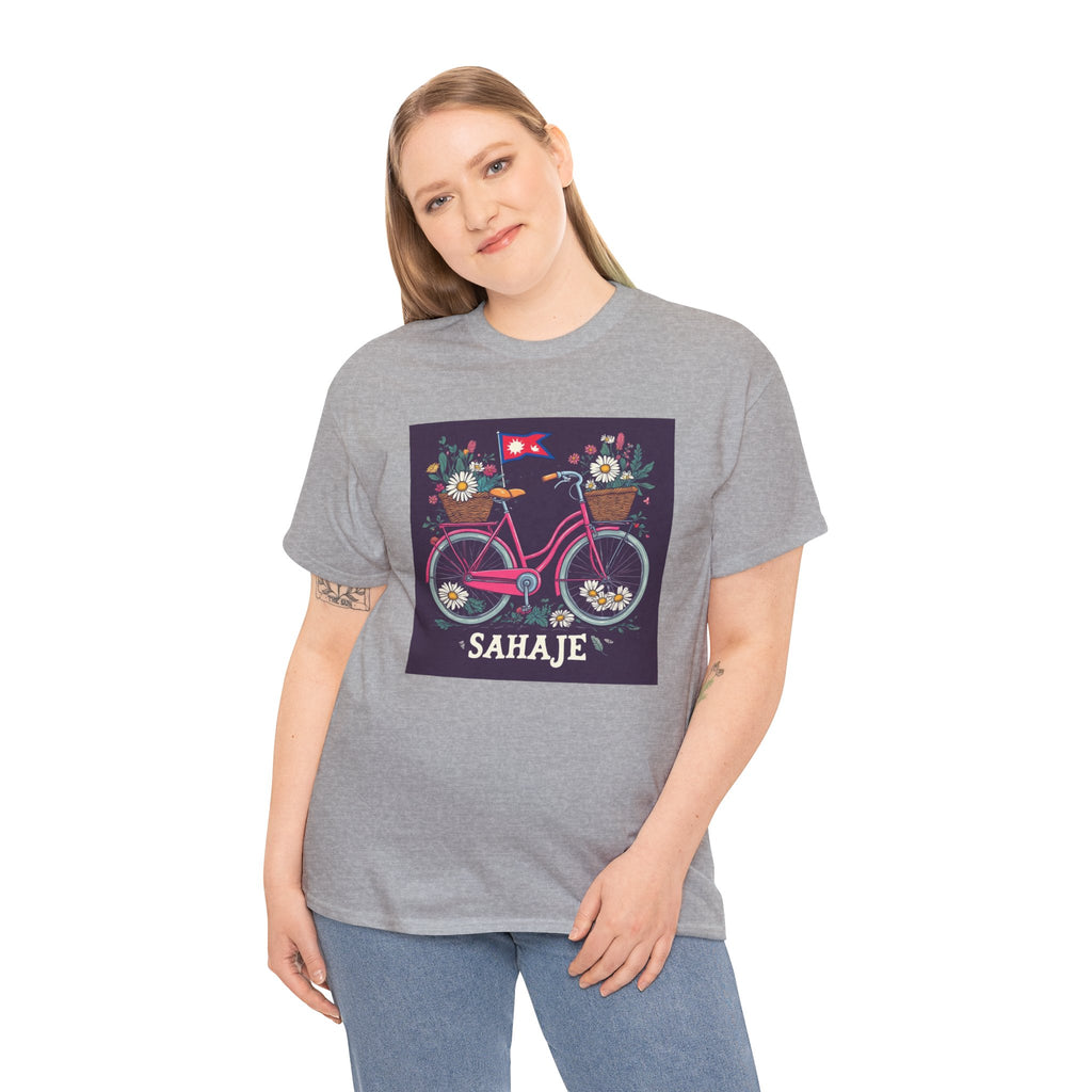 Sahaje Floral Bicycle T‑Shirt