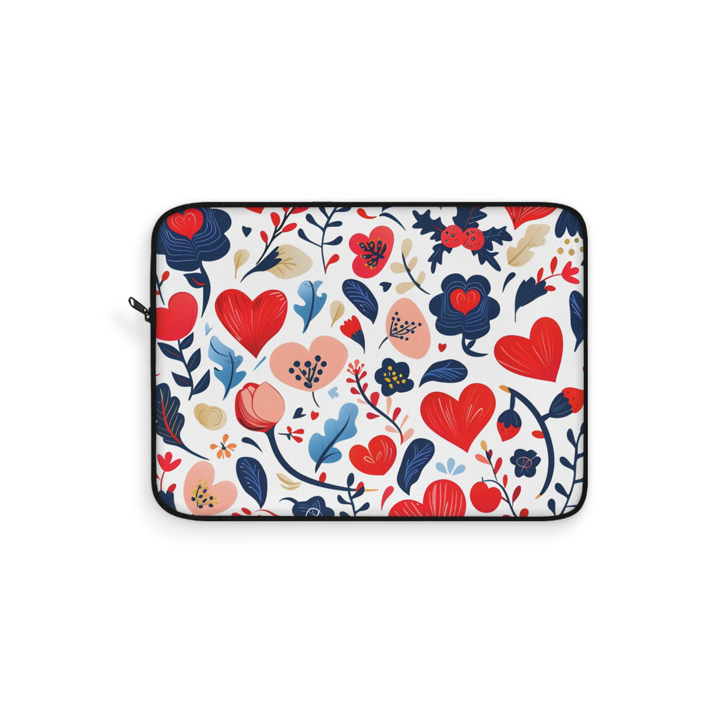 Floral Laptop Sleeve, Colorful Laptop Case, Flower Pattern Tech Bag, Valentine's Day Gift, Stylish MacBook Cover, Boho Chic Computer Sleeve