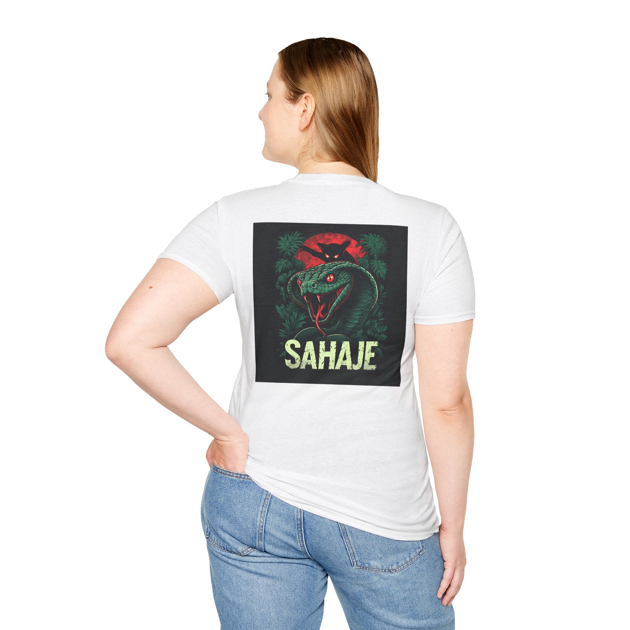 Black Cobra & Panther T-Shirt – Fierce Serpent & Big Cat Graphic Tee, Edgy Streetwear Design
