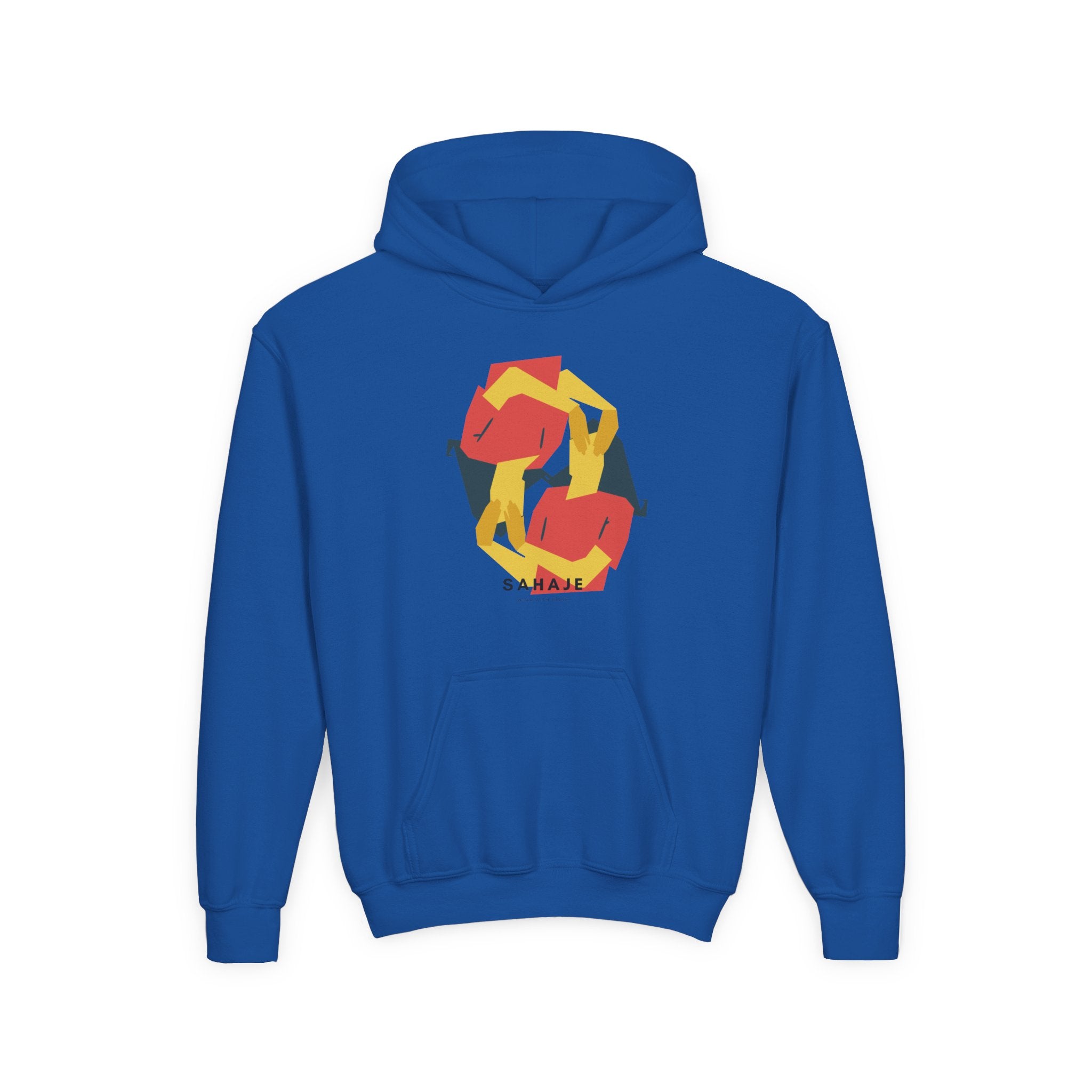 Youth Hoodie with Geometric Squirrel Art – 'Squirrel' Colorful Kids Pullover