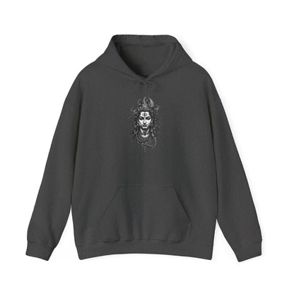 Skull Viking Hoodie — Norse Warrior Graphic Hooded Sweatshirt