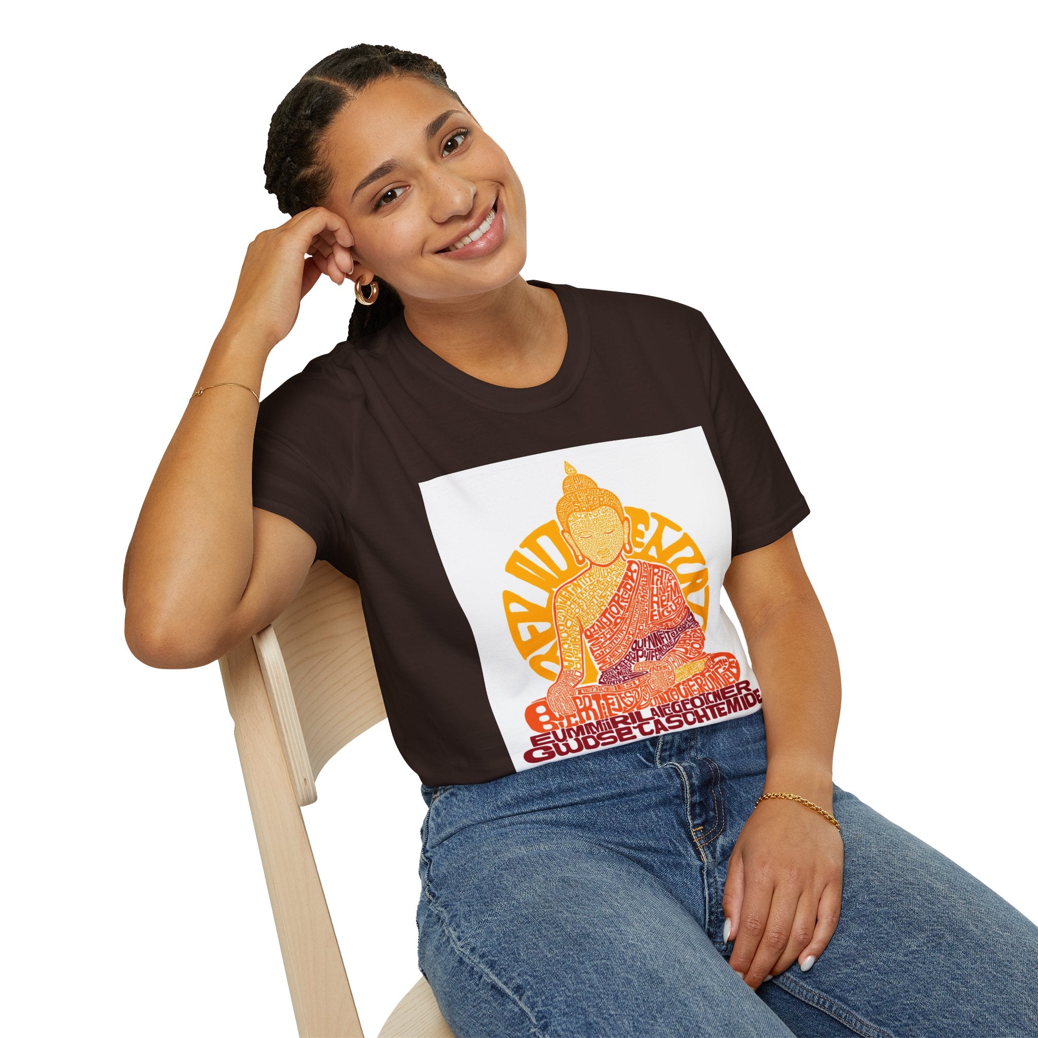 Buddha Graphic Tee — Retro Sun Meditation Shirt