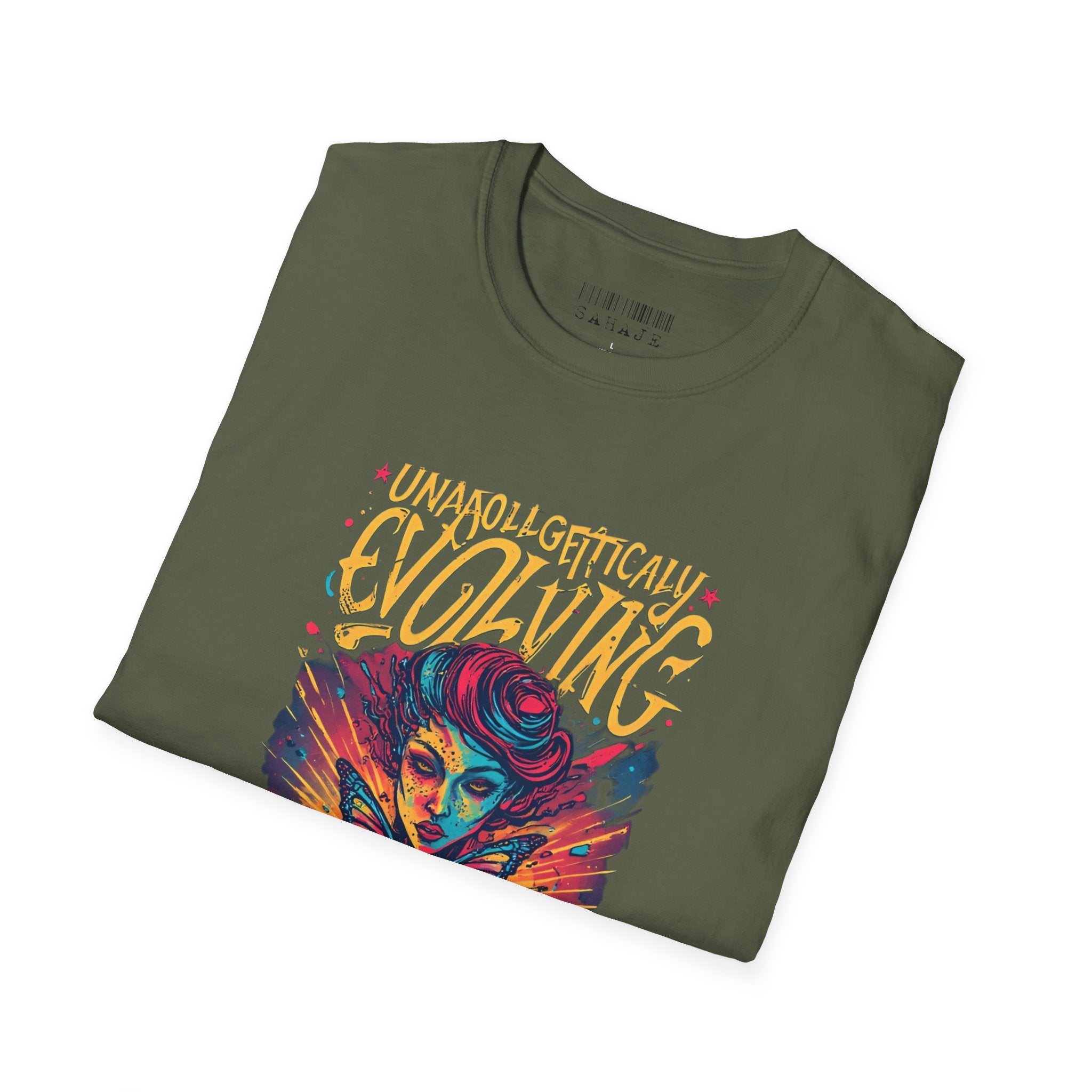 Evolving Butterfly Graphic T-Shirt — "Unapologetically Evolving" Vibrant Psychedelic Tee