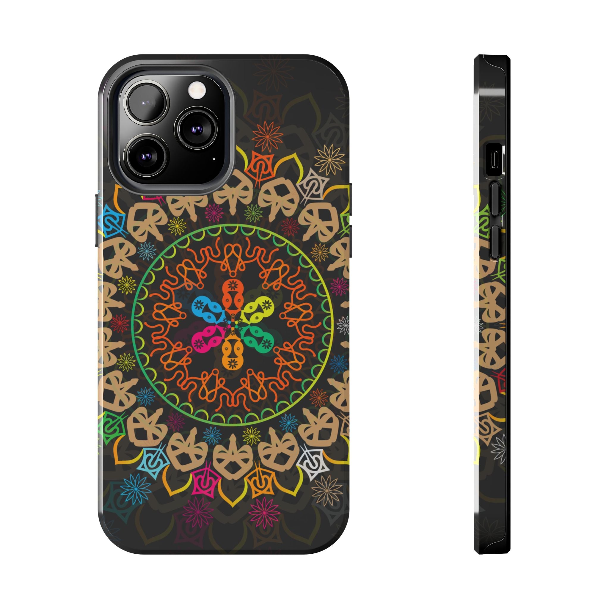 Colorful Mandala Tough Phone Cases - Vibrant Protection for Your Device, Gift for Art Lovers, Boho Style, Unique Phone Accessories