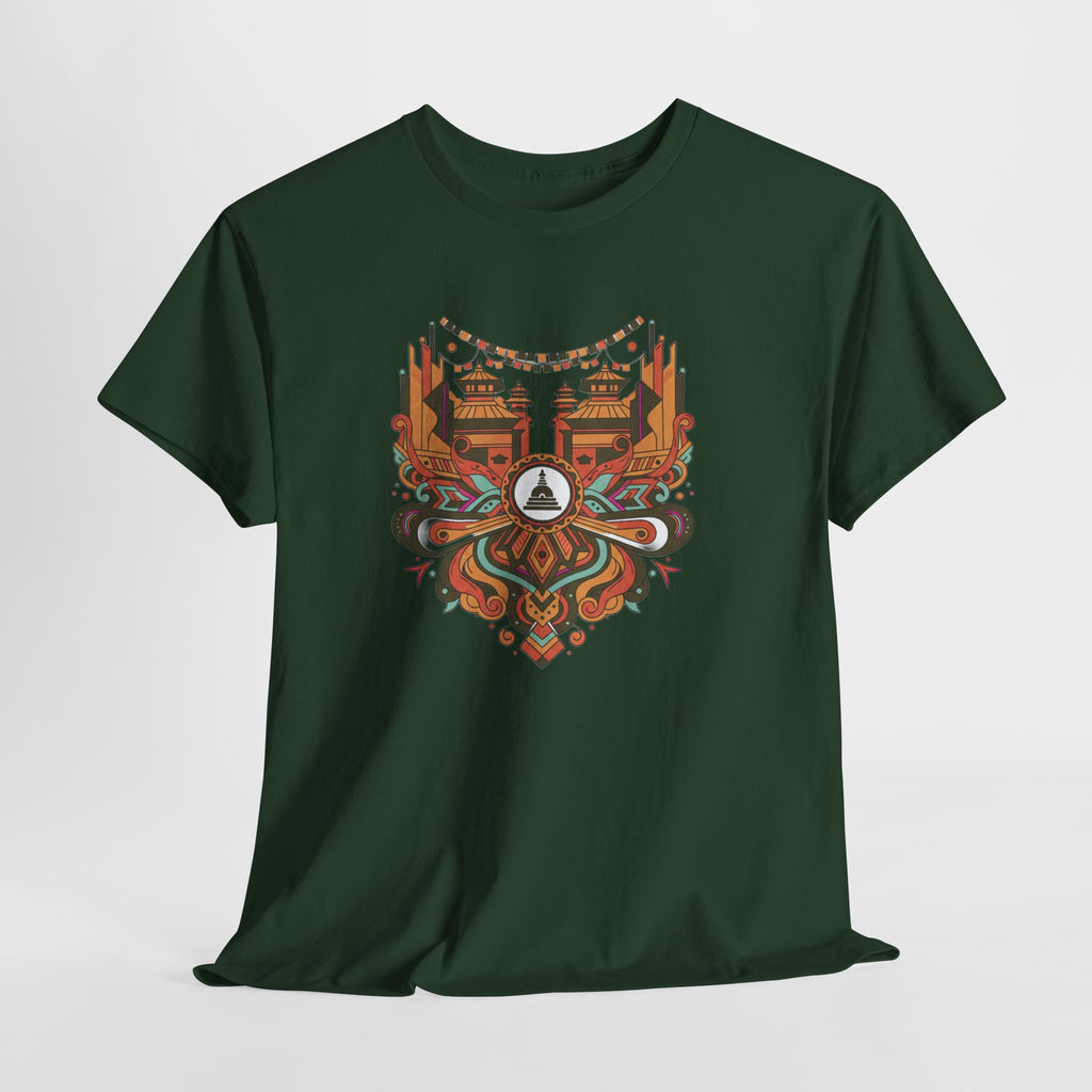 Mandala Cityscape Tee — Boho Urban Art Graphic T-Shirt