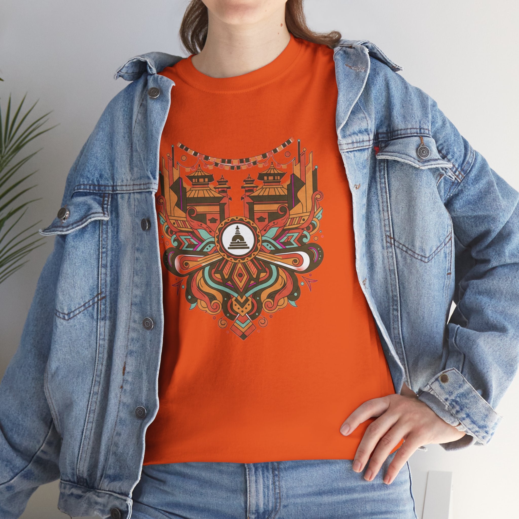 Mandala Cityscape Tee — Boho Urban Art Graphic T-Shirt