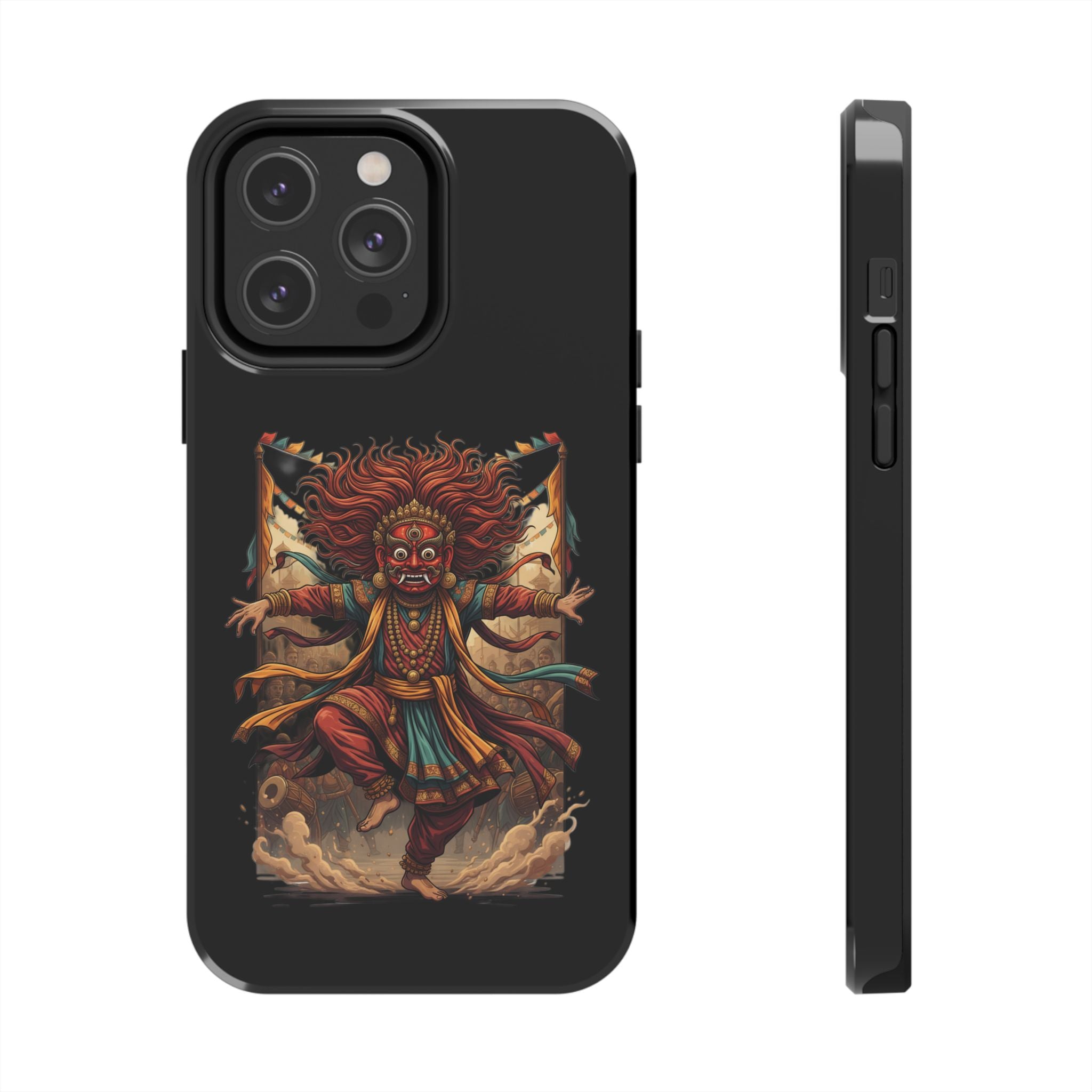 Tibetan Demon Dance Tough Phone Case — Bold Mythic Protective Cover