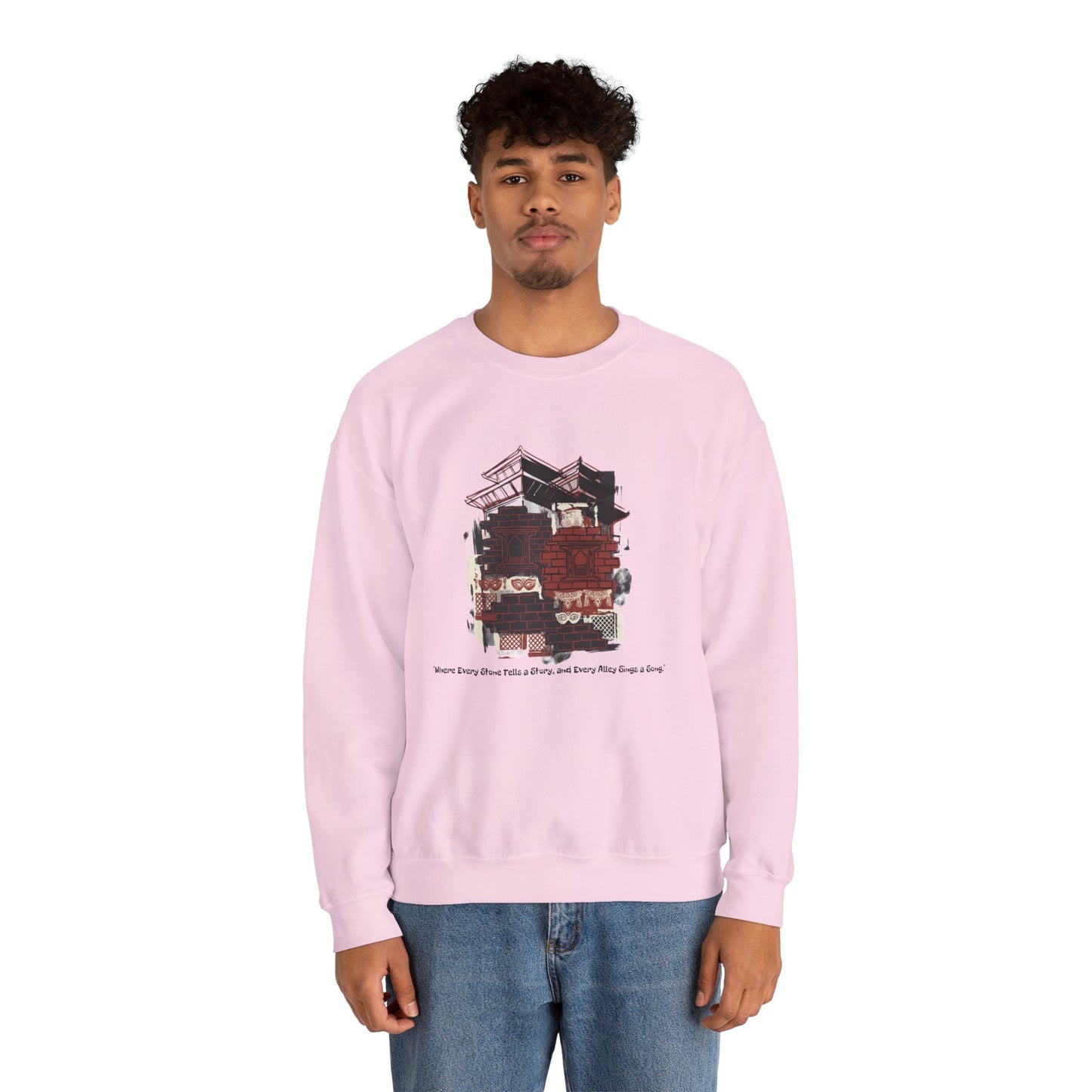 Crewneck Sweatshirt — Vintage Camper Roadtrip Illustration ("Where's Every Place I’ve Been, and Every Place I’m Going")