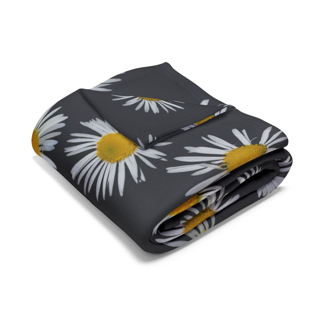 Daisy Scatter Arctic Fleece Blanket — Cozy Floral Throw