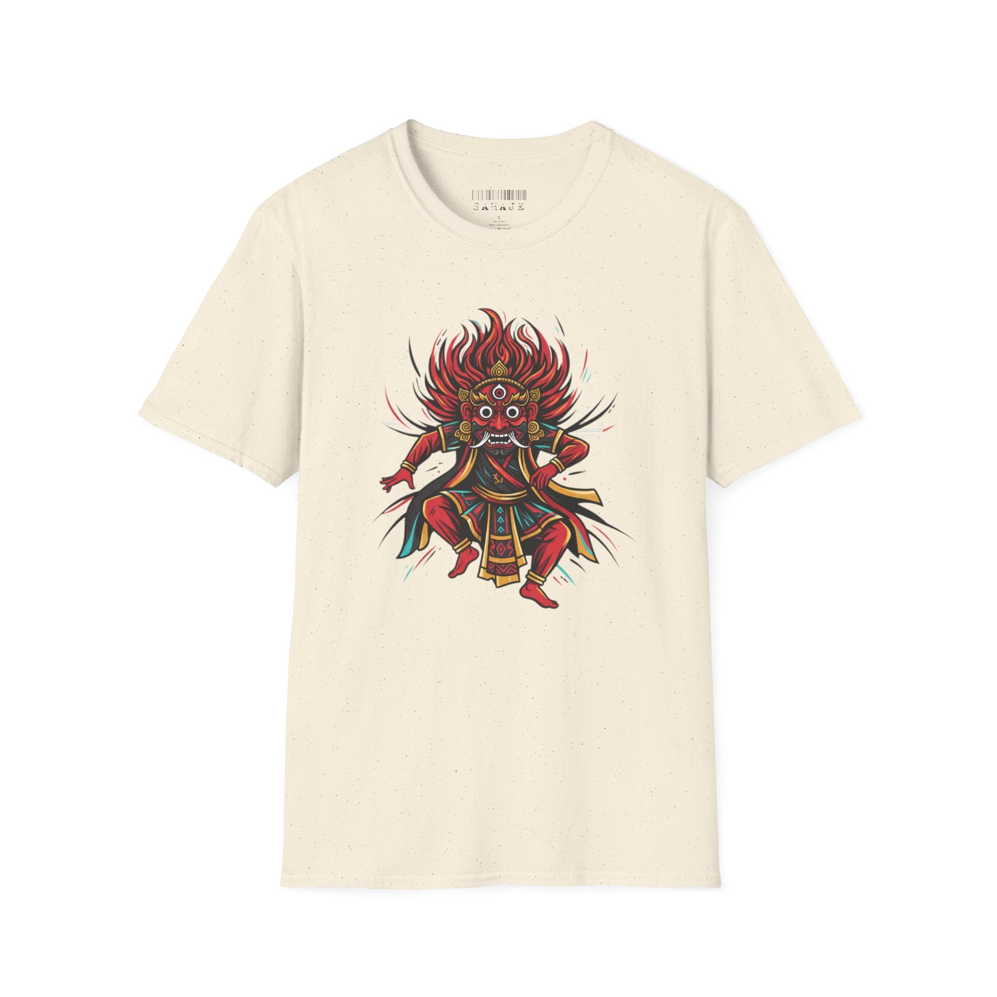 Balinese Barong Dance T-Shirt — Traditional Mythic Mask Graphic Tee