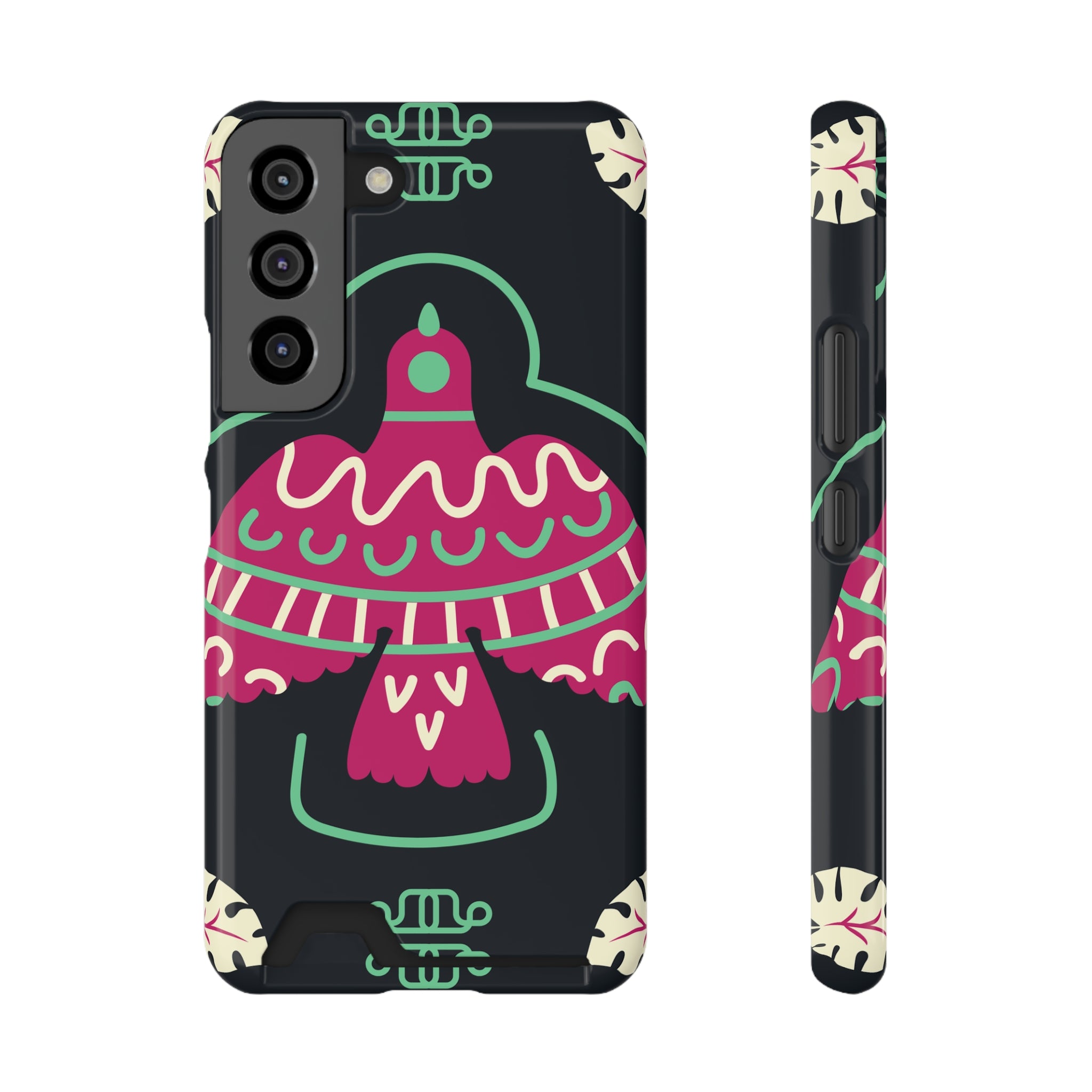 Vibrant Phone Case with Card Holder, Stylish Phone Accessory, Colorful Gift for Her, Boho Phone Cover, Trendy Mobile Case