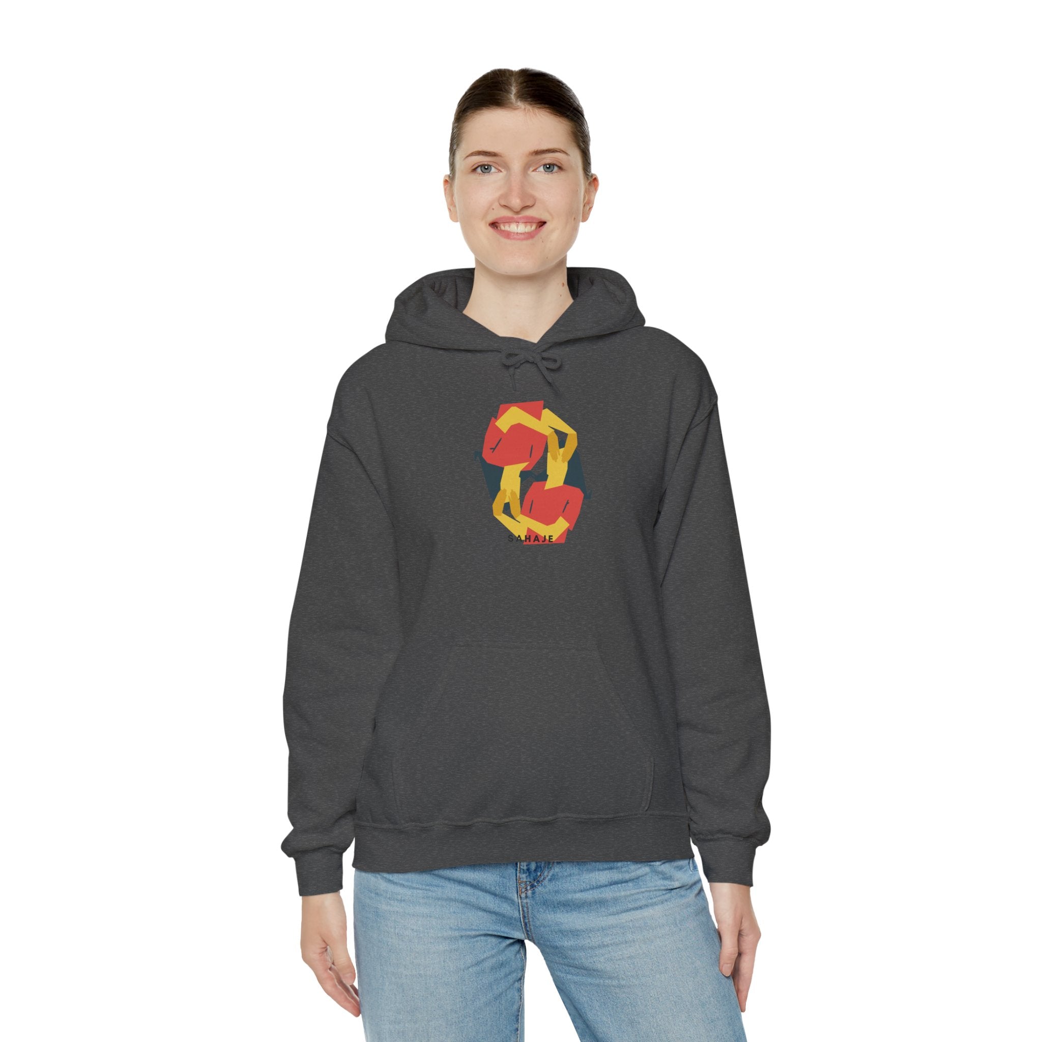 Fox Recycling Symbol Hoodie — Geometric Fox Eco-Friendly Design