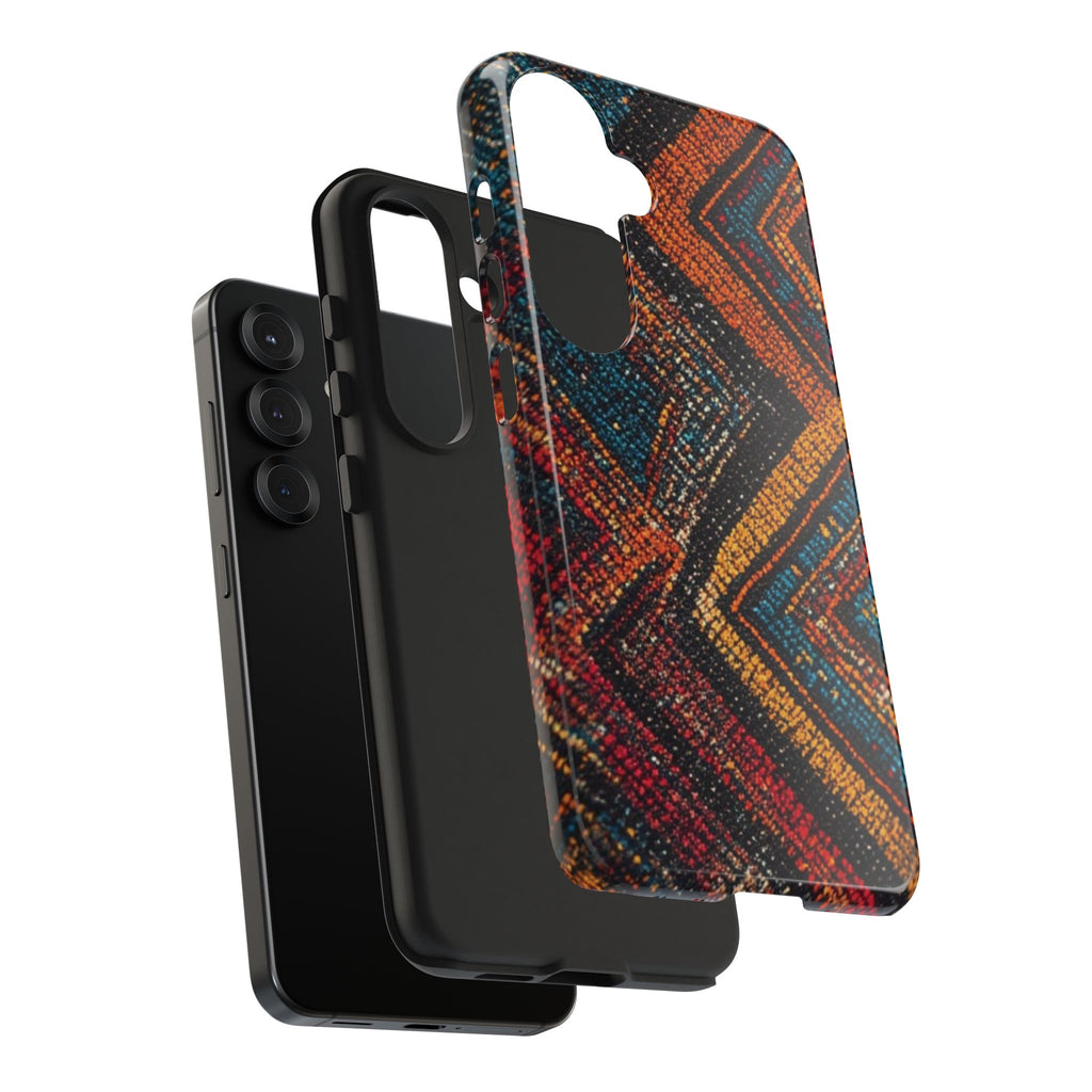 Tough Phone Case — Boho Geometric Rug Pattern, Protective iPhone Cover