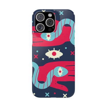 Colorful Abstract Slim Phone Cases, Trendy Phone Covers, Unique Gifts for Her, Artistic Mobile Accessories, Eye-Catching Phone Designs